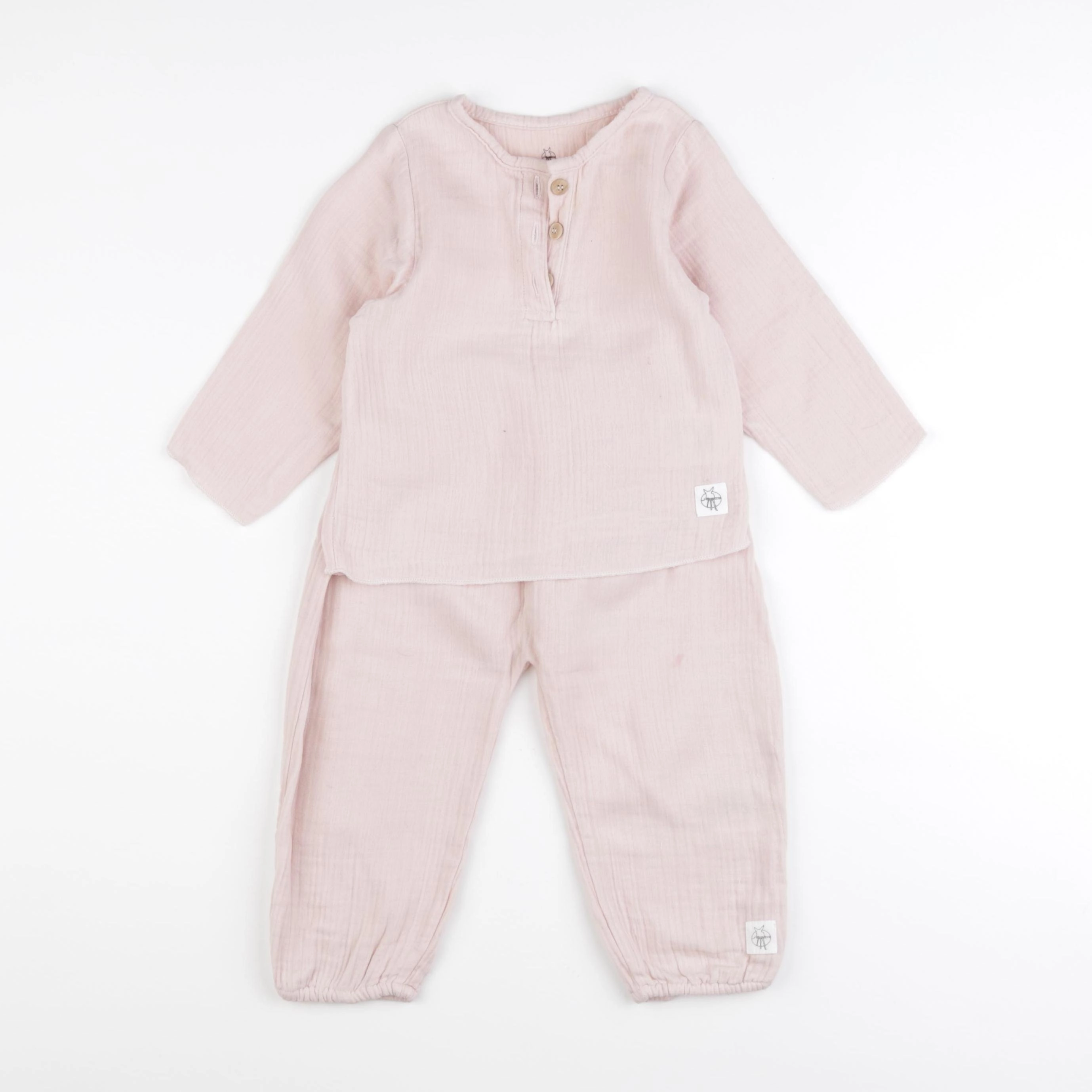 Lassig - pyjama coton rose - 6/12 mois