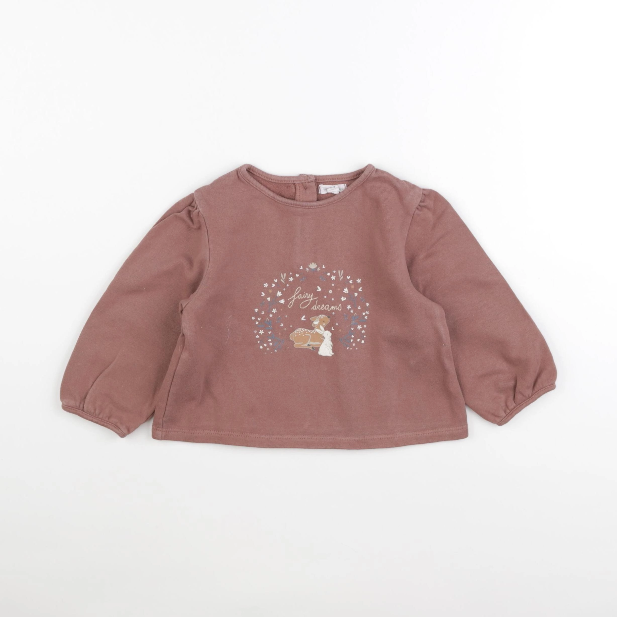 Vertbaudet - sweat marron - 18 mois
