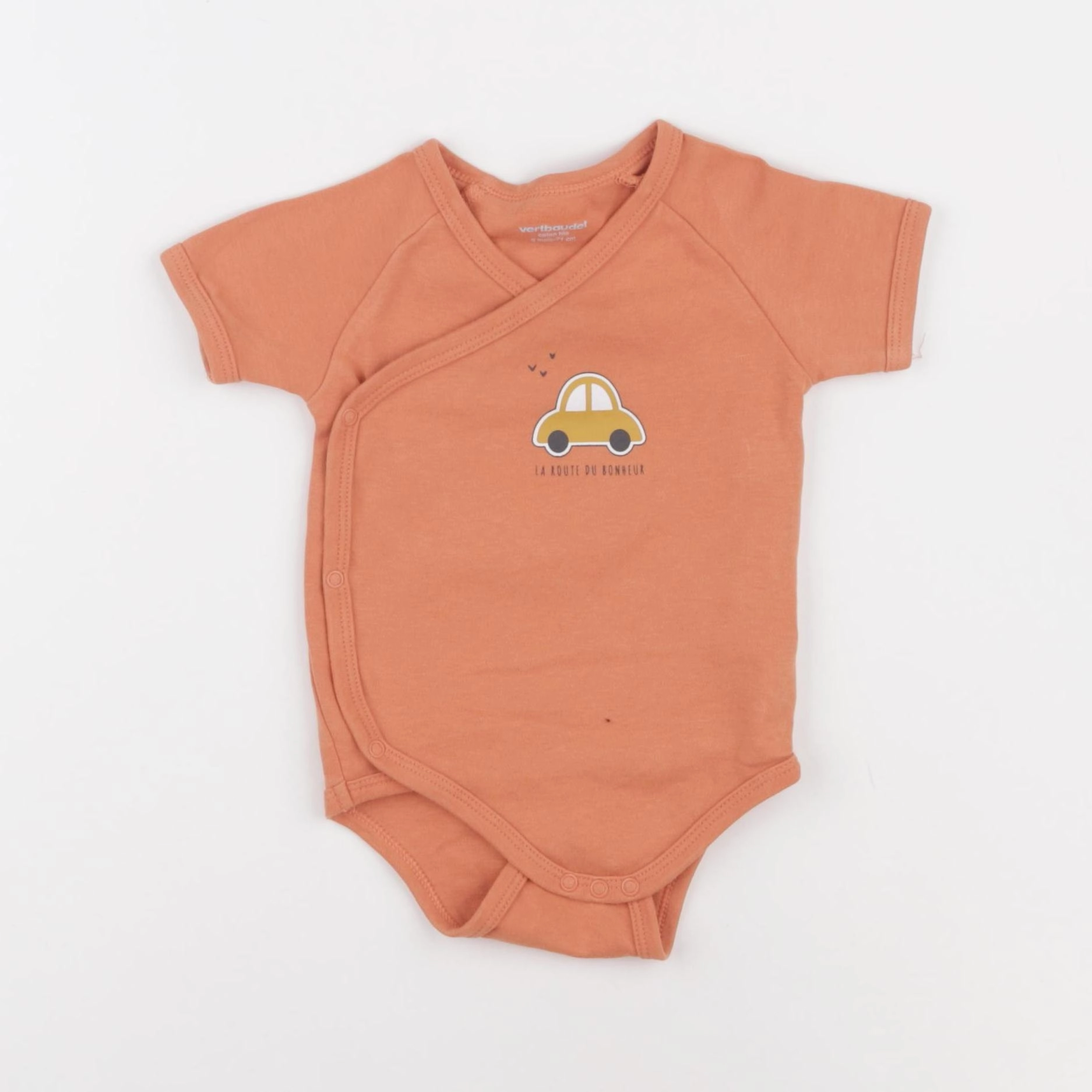 Vertbaudet - body orange - 9 mois