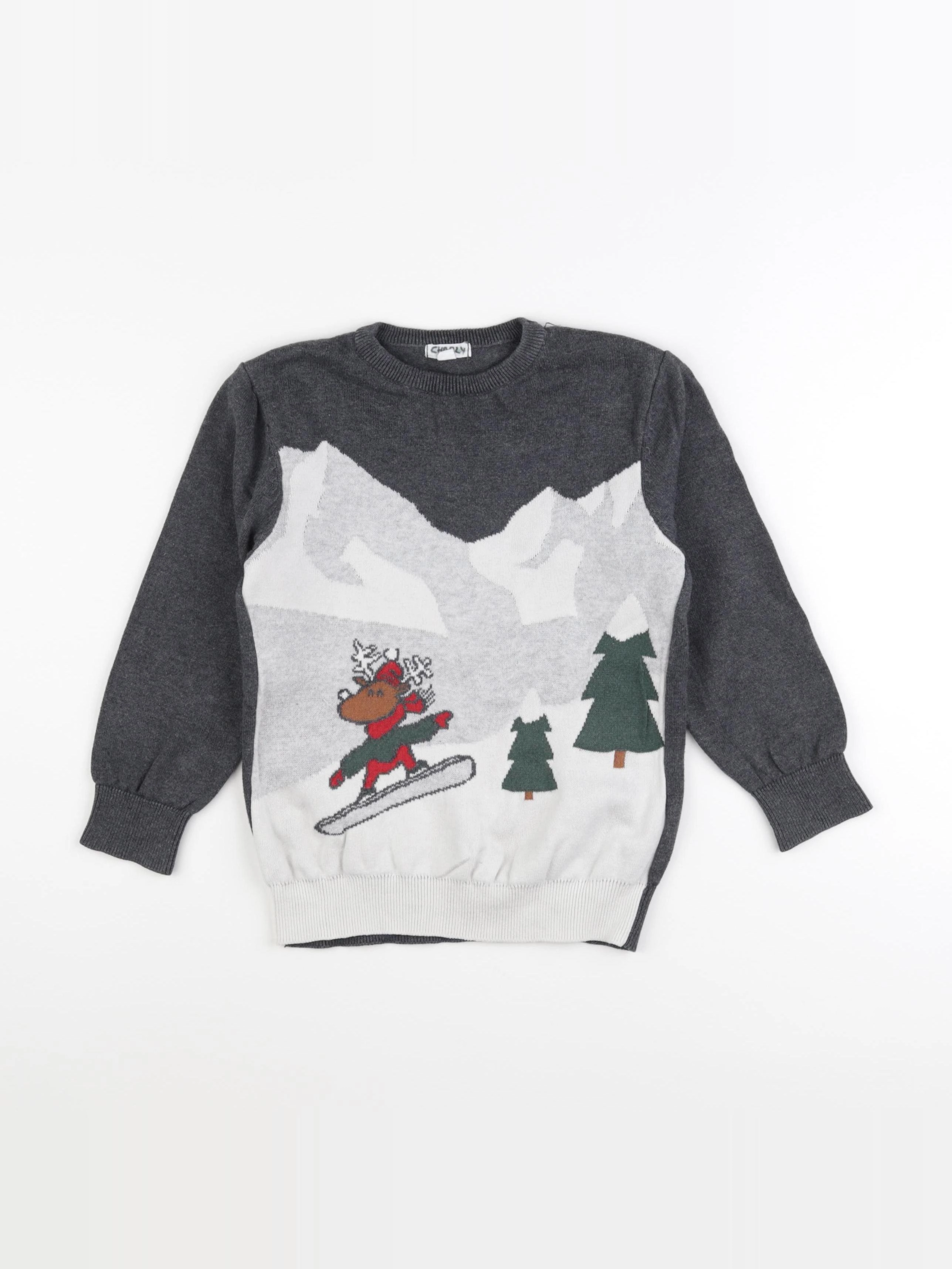 Vertbaudet - pull gris - 6 ans