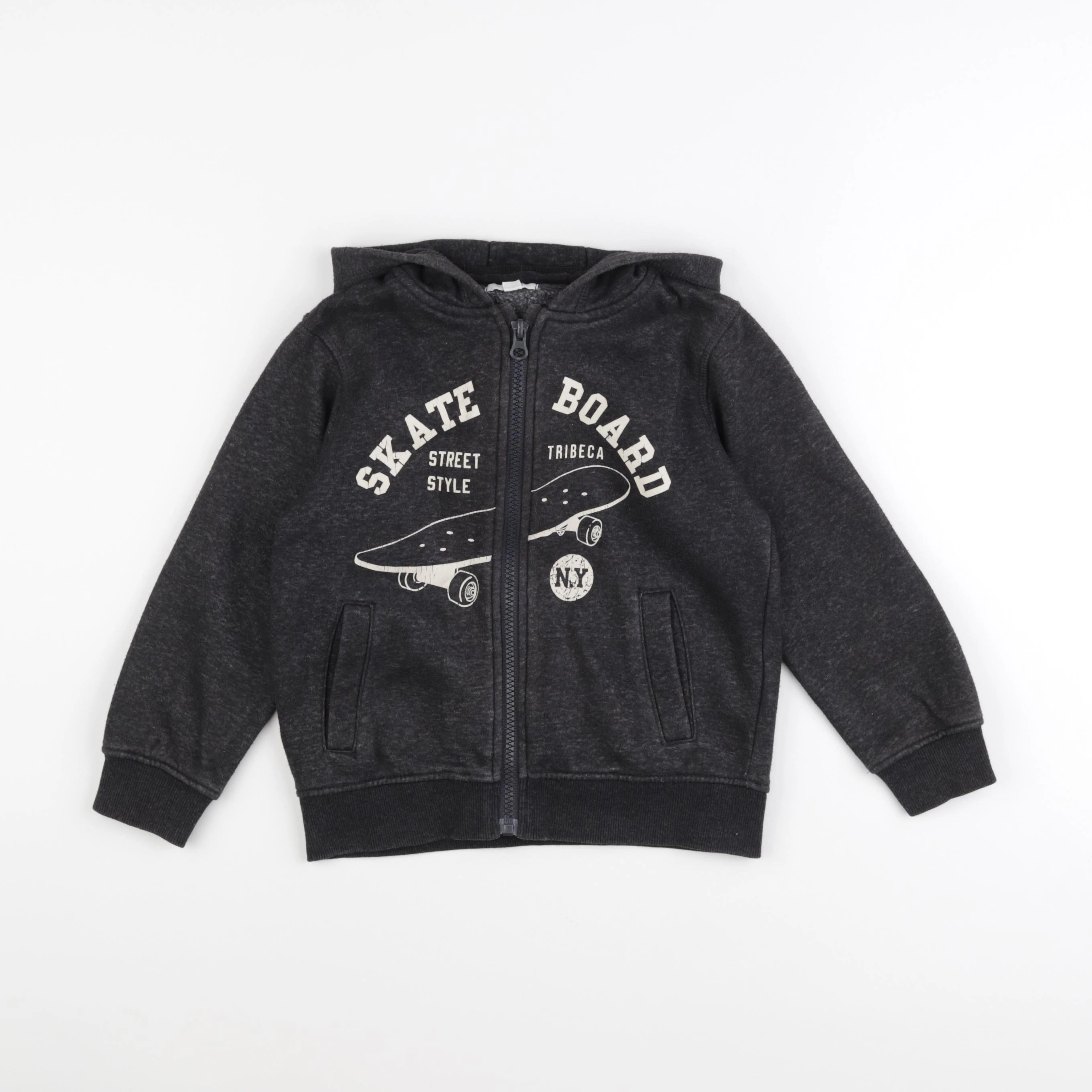Vertbaudet - sweat gris - 6 ans