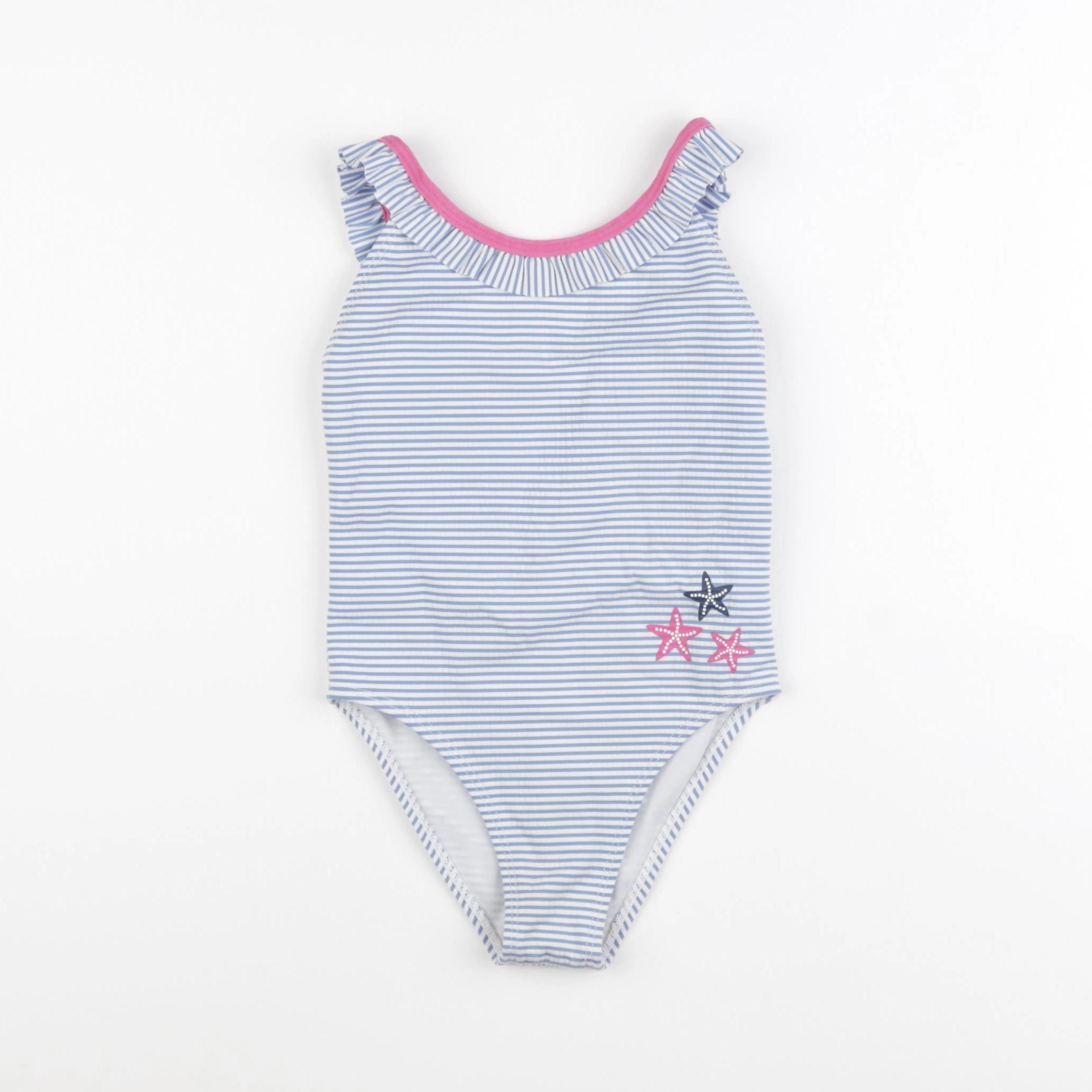 Okaidi - maillot de bain blanc, bleu - 4 ans
