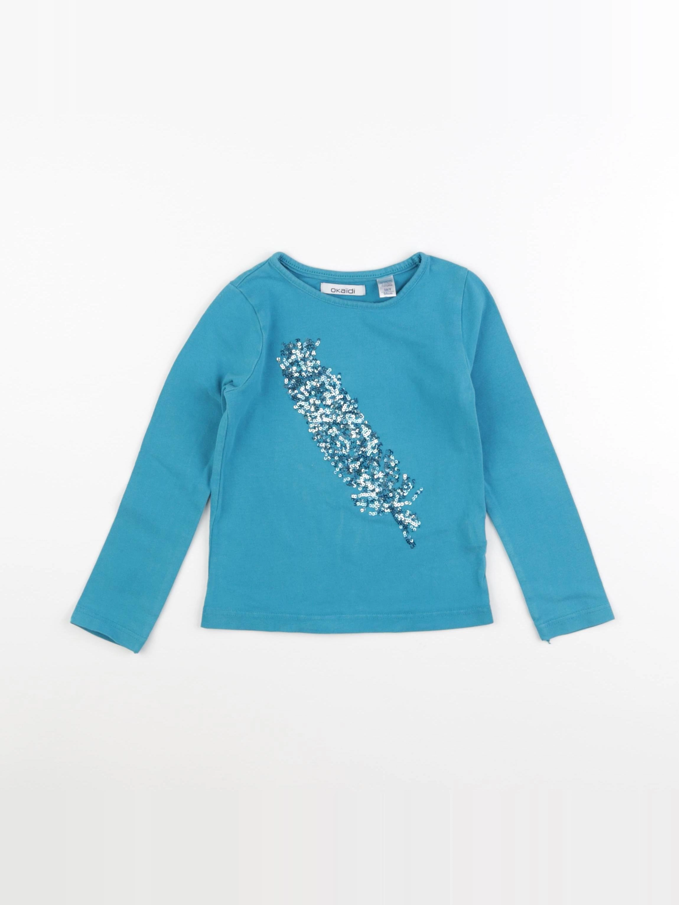 Okaidi - tee-shirt bleu - 3 ans