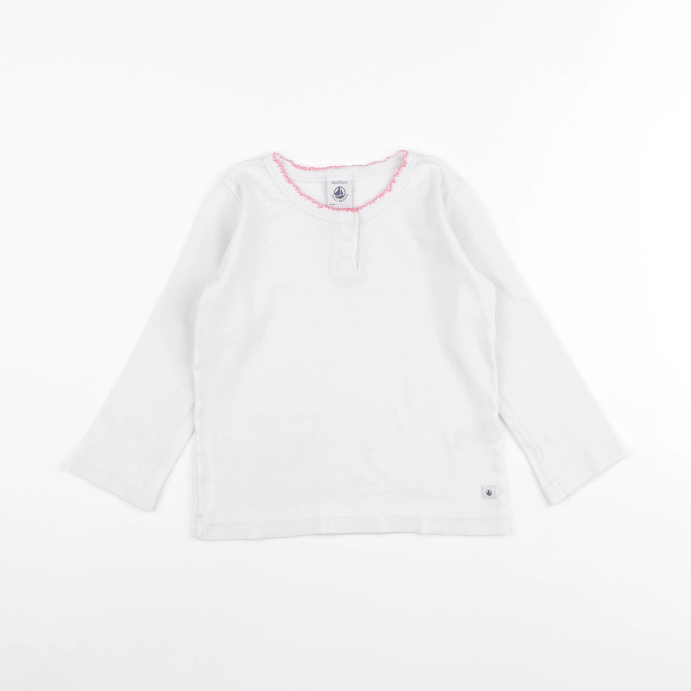 Petit Bateau - maillot de corps blanc - 3 ans