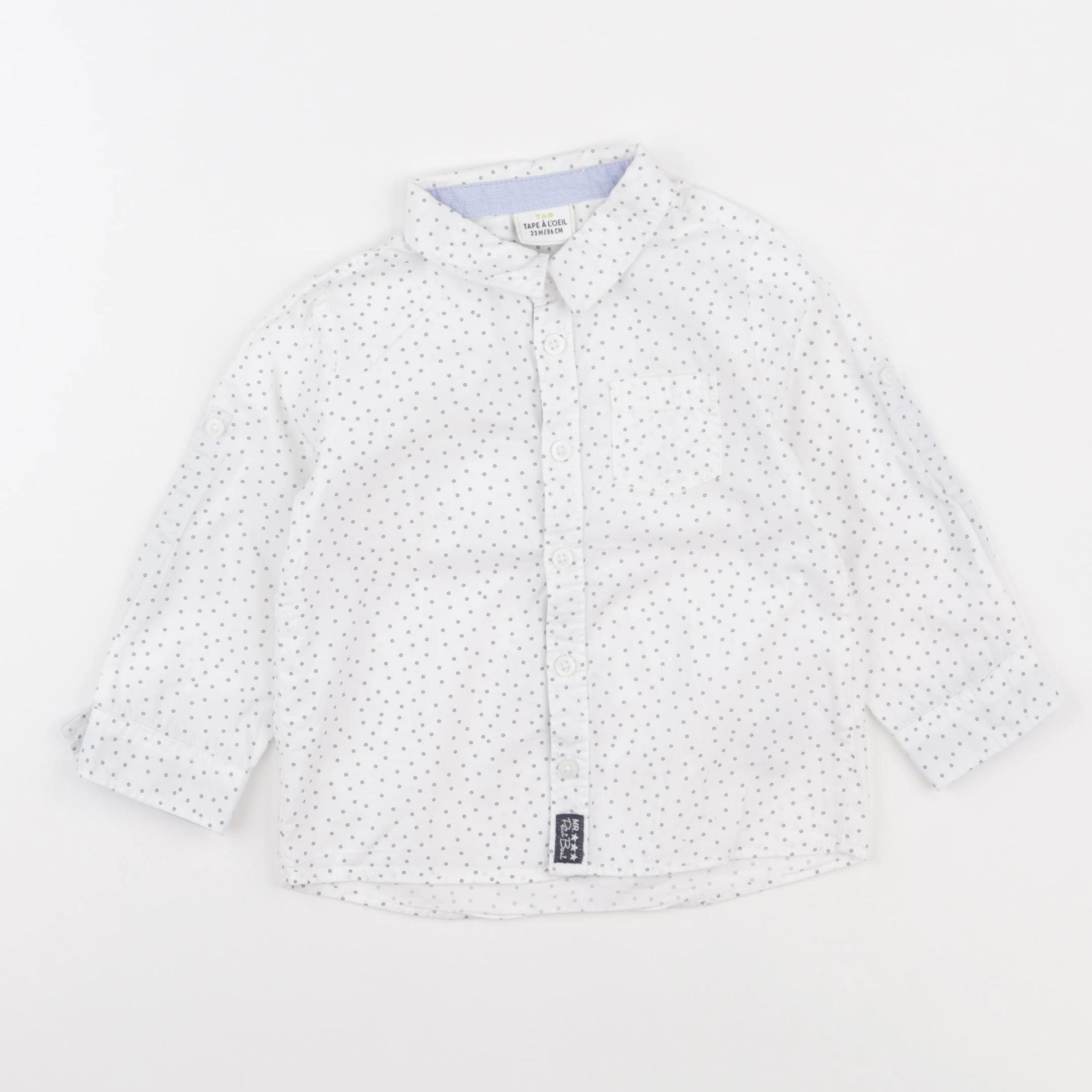 Tape à l'oeil - chemise bleu - 24 mois