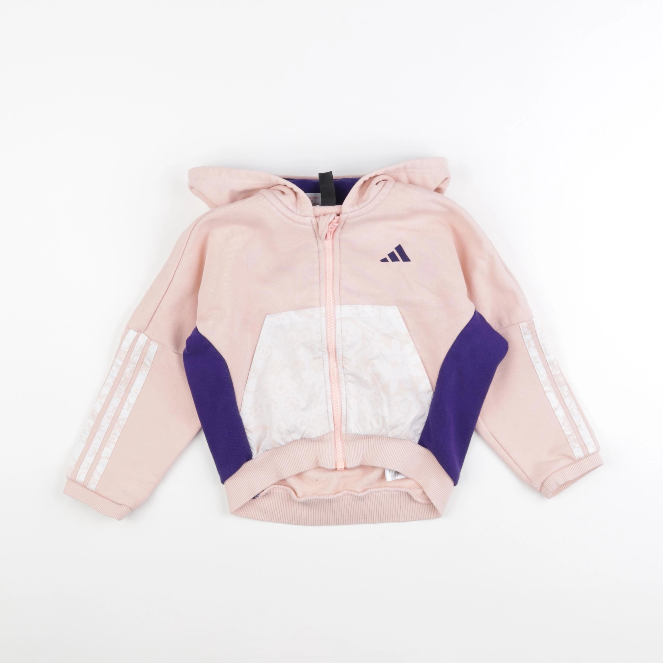 Adidas - sweat rose - 3/4 ans