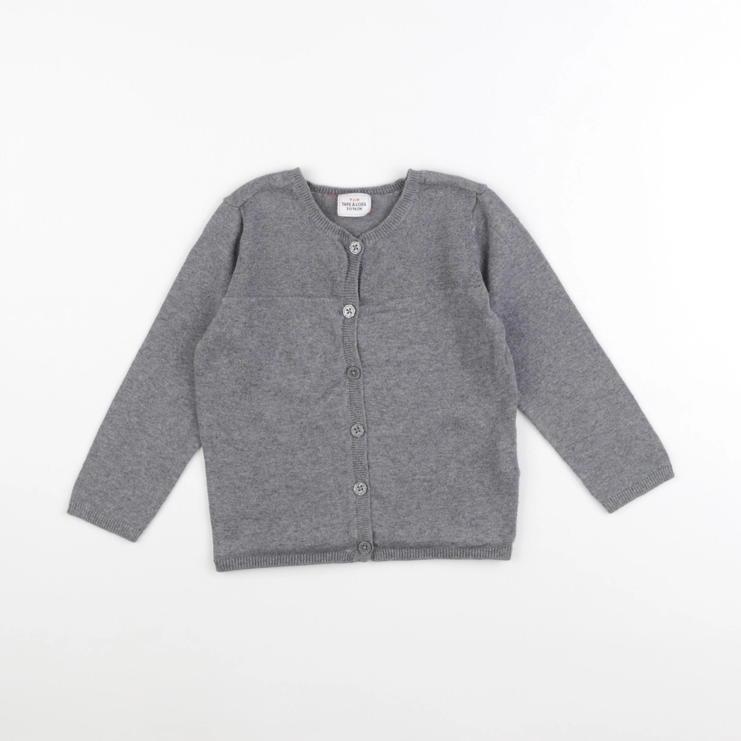 Tape à l'oeil - gilet gris, argent - 3 ans