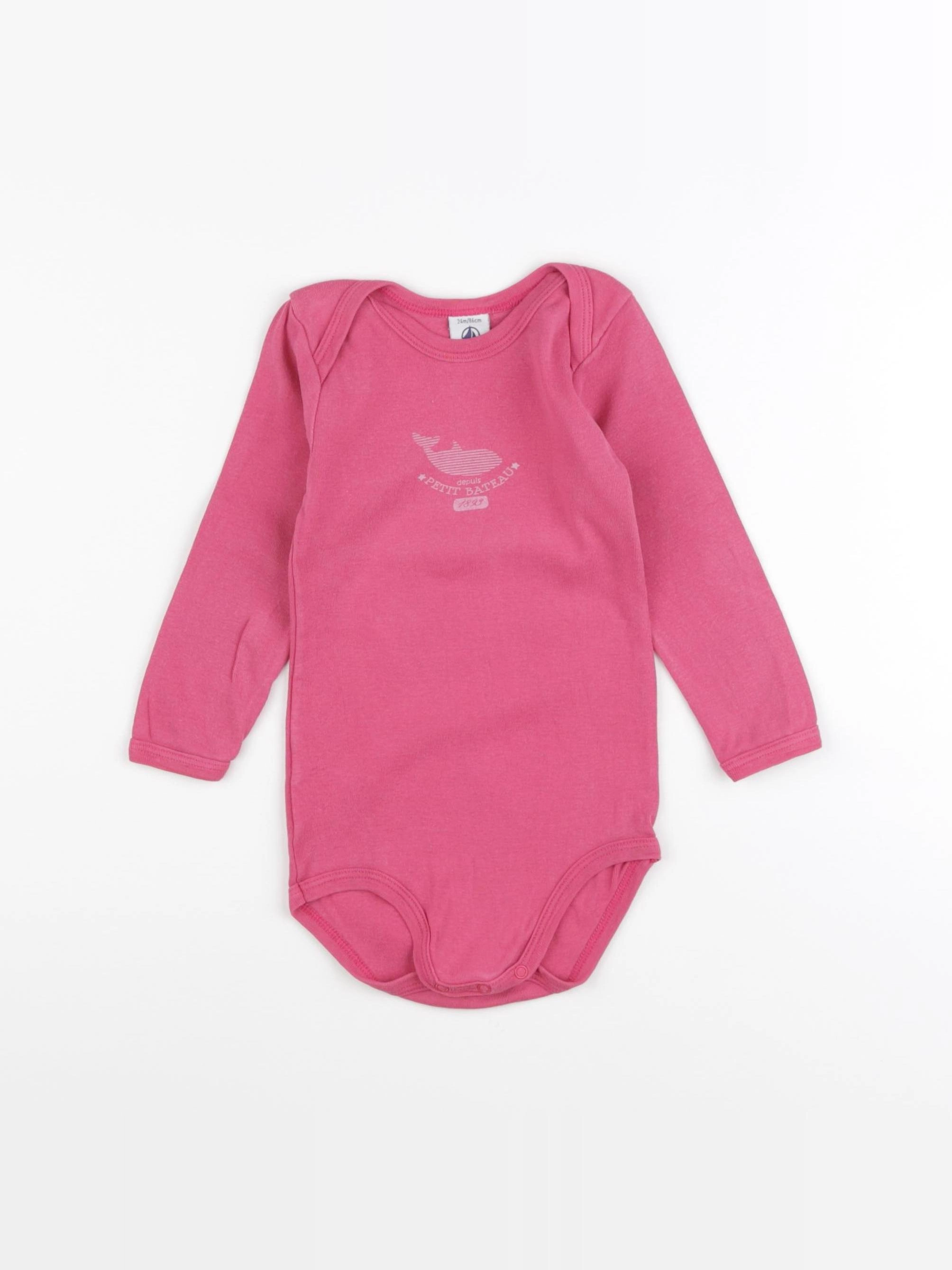 Petit Bateau - body rose - 24 mois