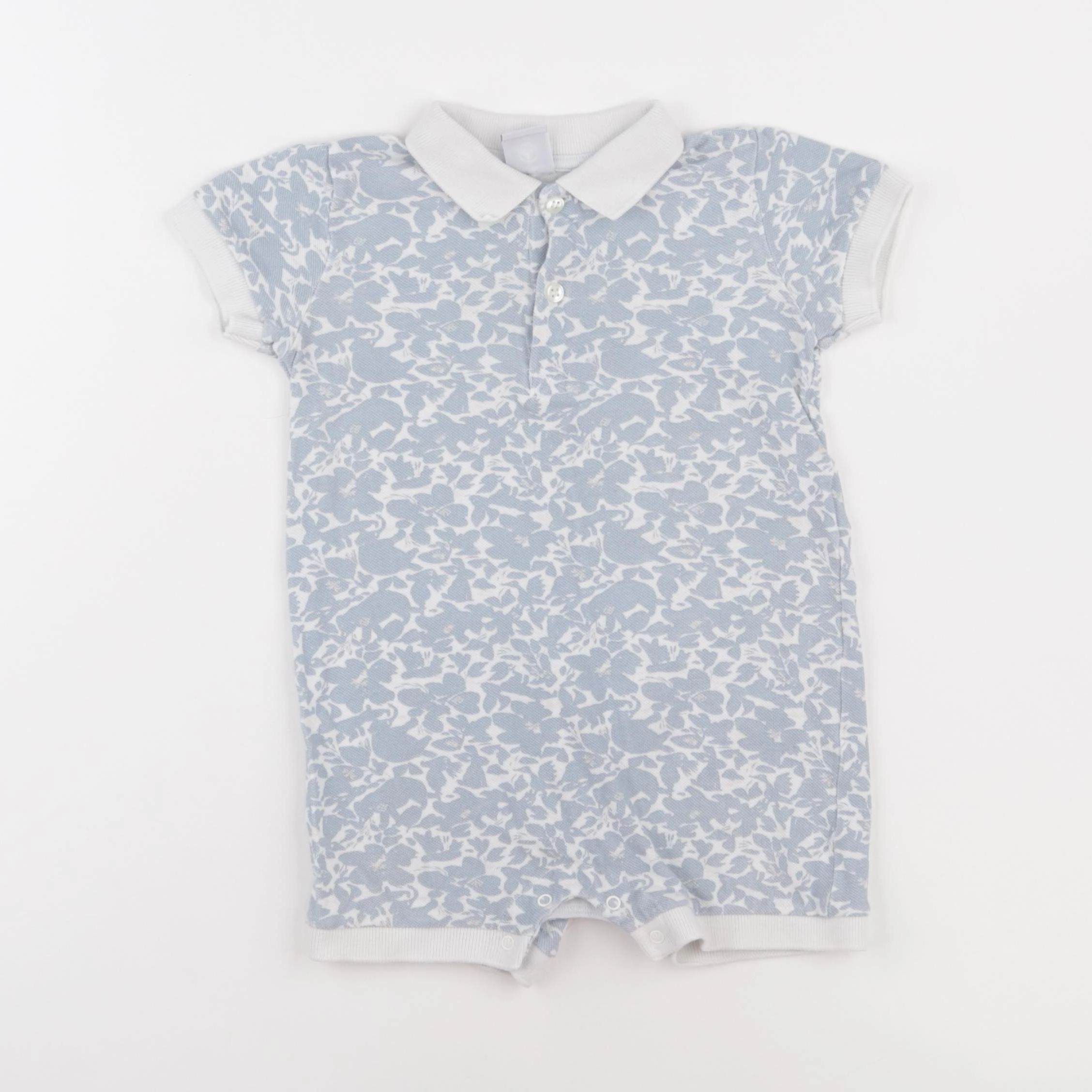 Petit Bateau - combinaison bleu - 24 mois
