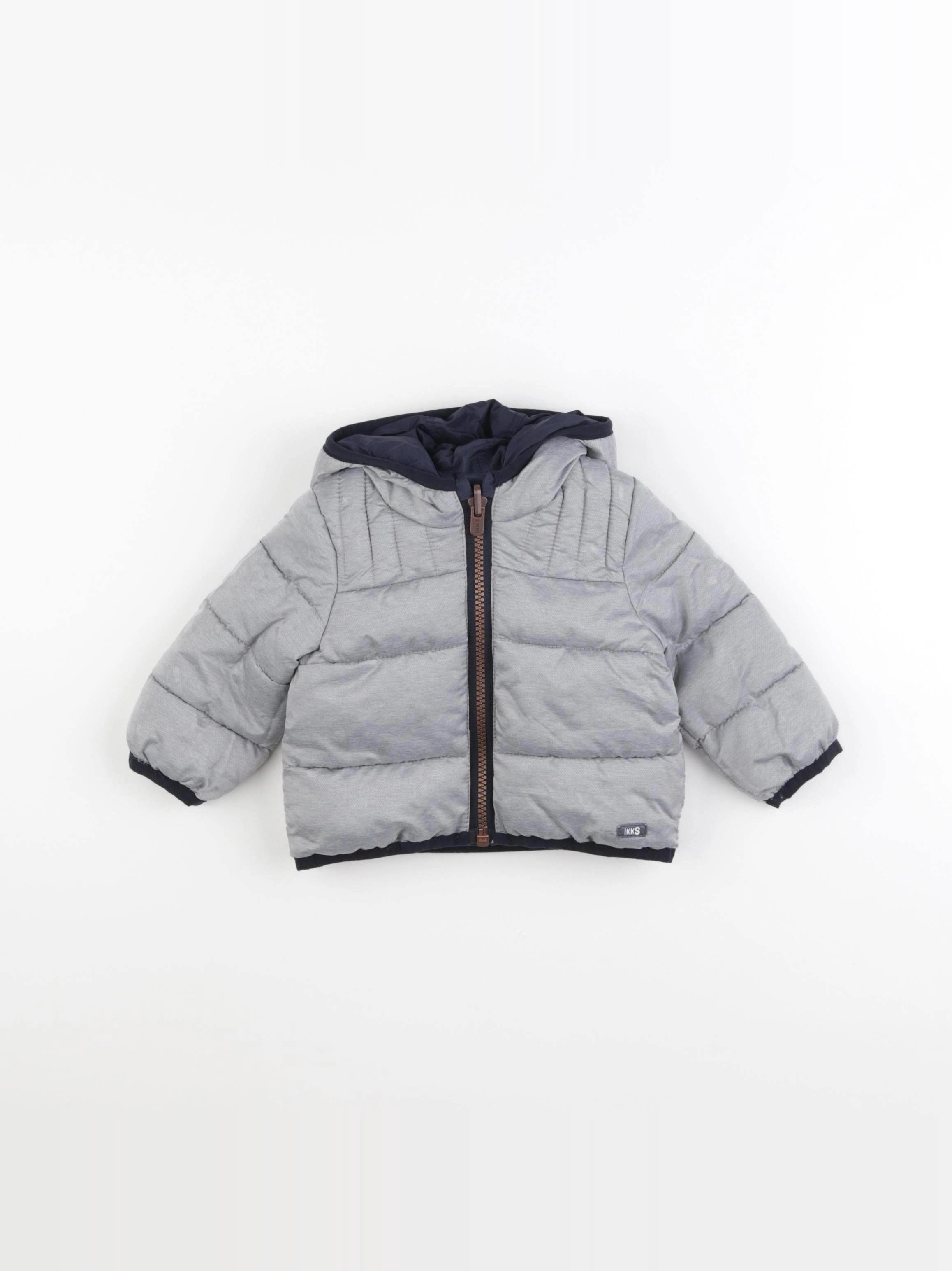 IKKS - doudoune réversible gris - 6 mois