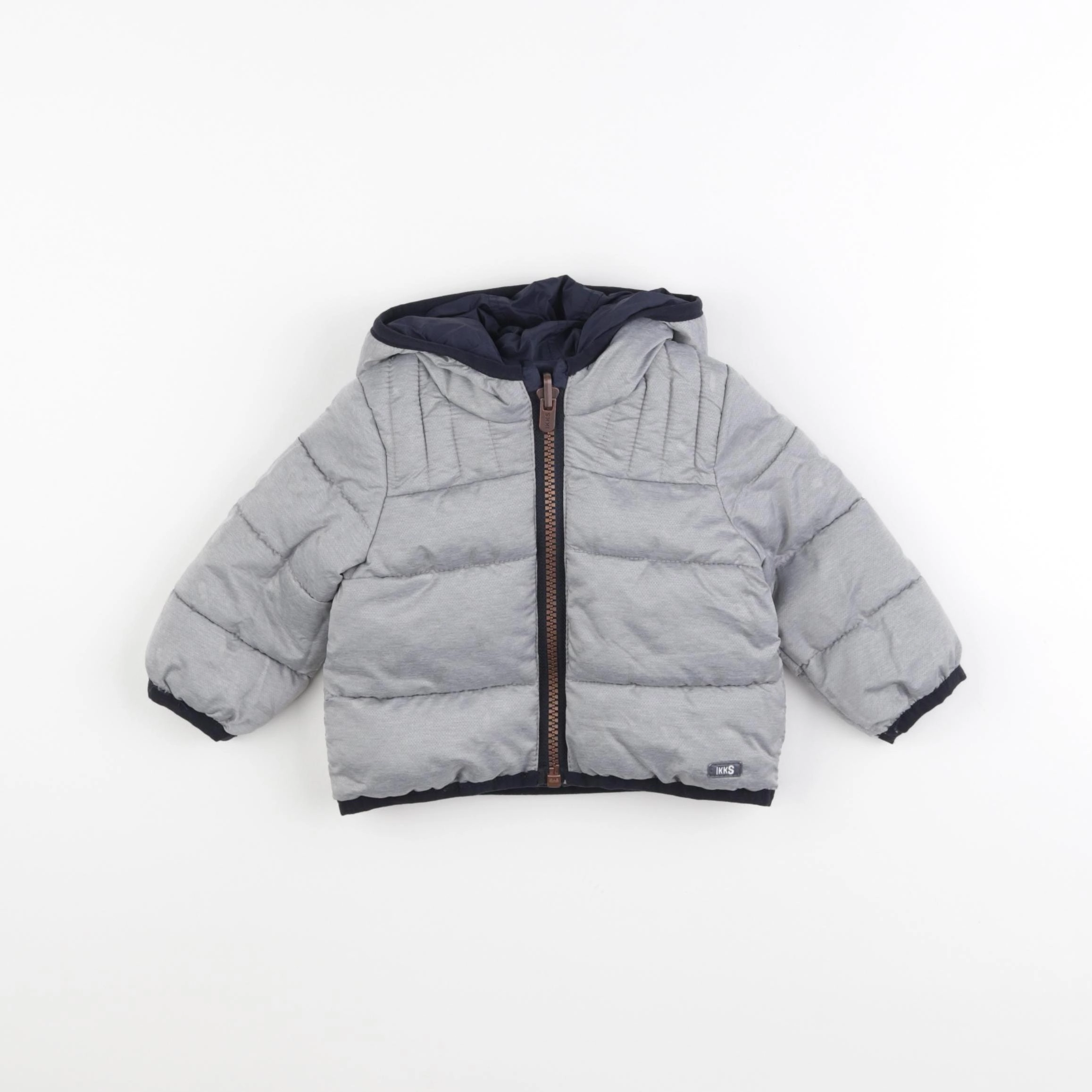 IKKS - doudoune réversible gris - 6 mois