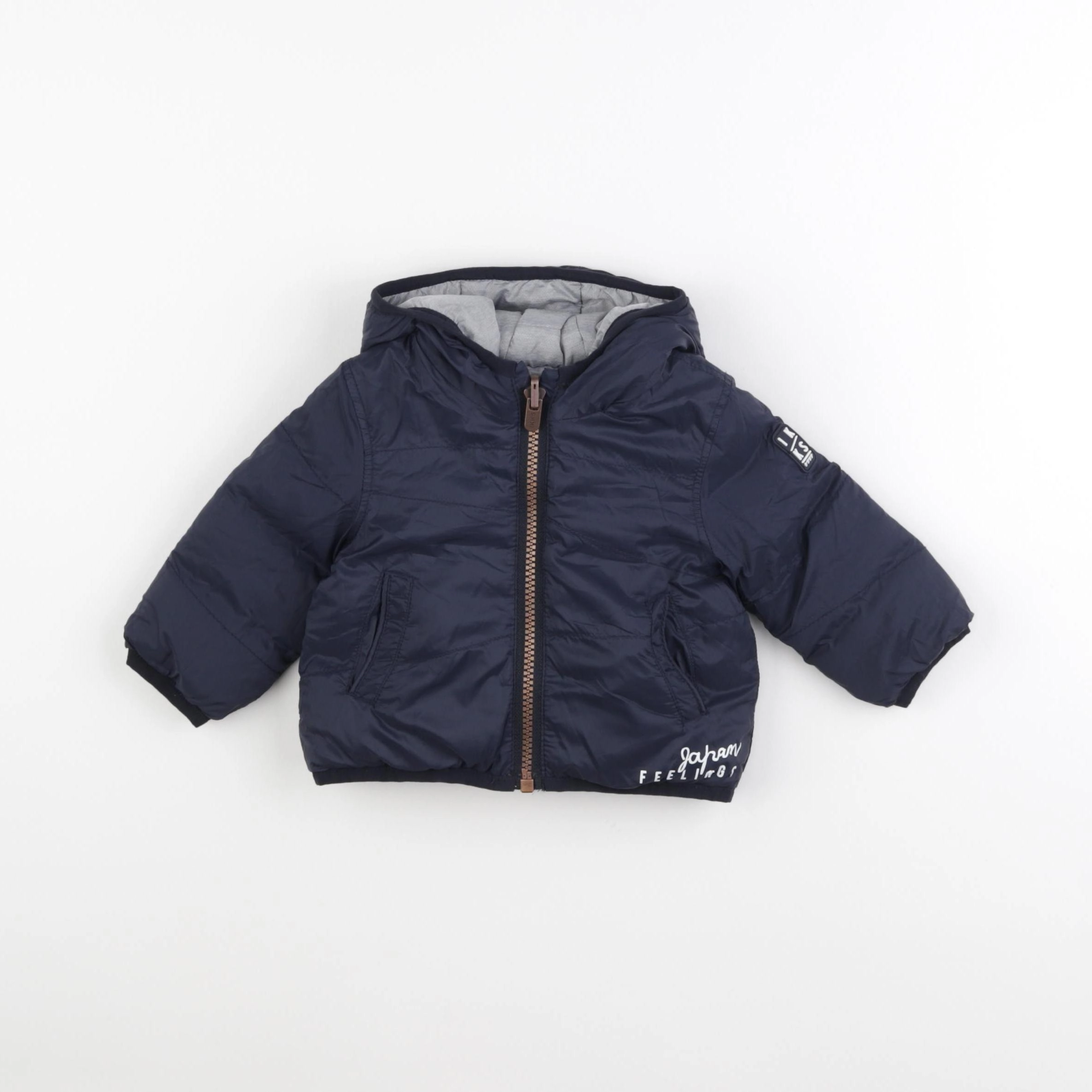 IKKS - doudoune réversible gris - 6 mois