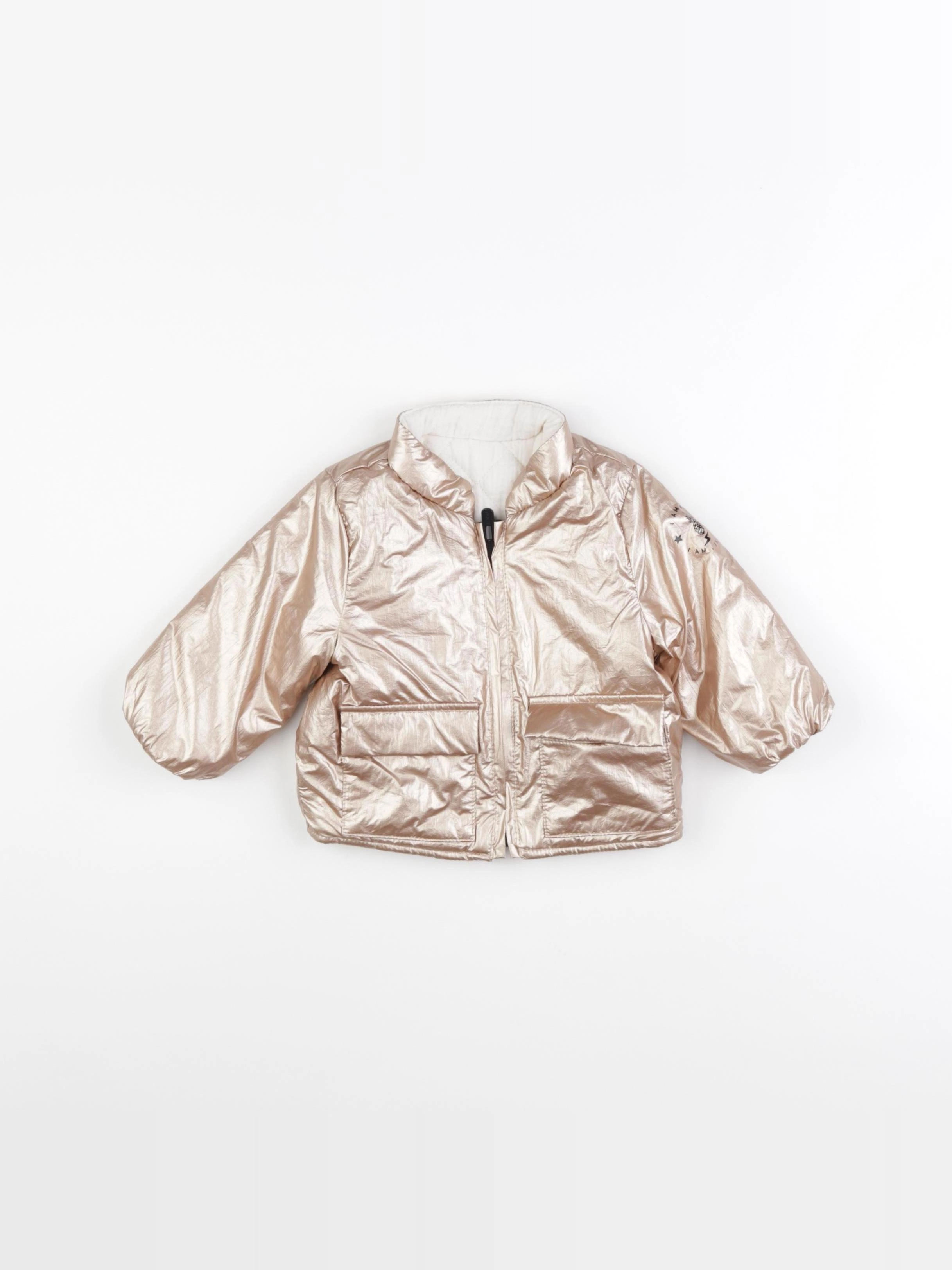 IKKS - veste réversible beige, or - 6 mois