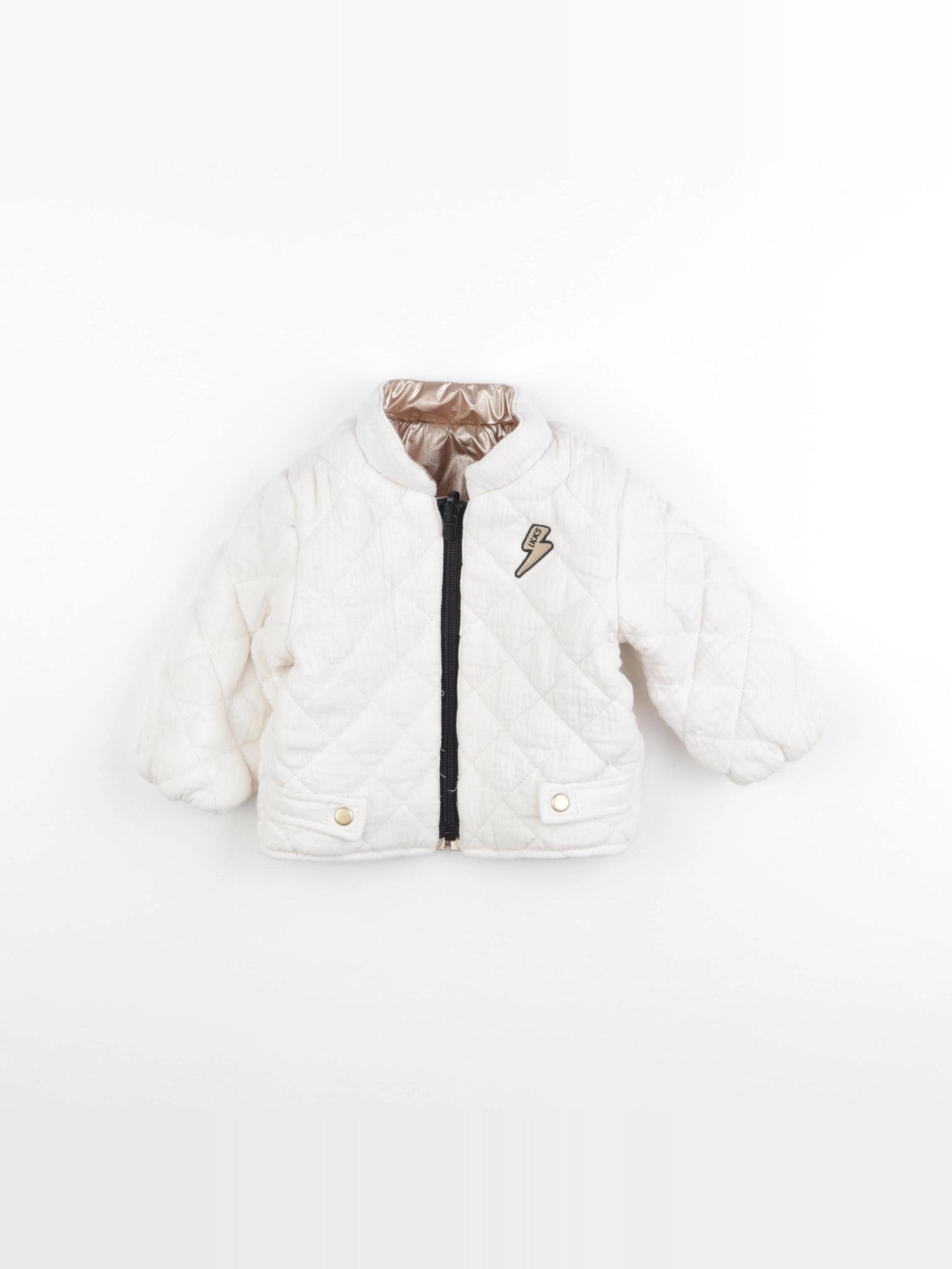 IKKS - veste réversible beige, or - 6 mois