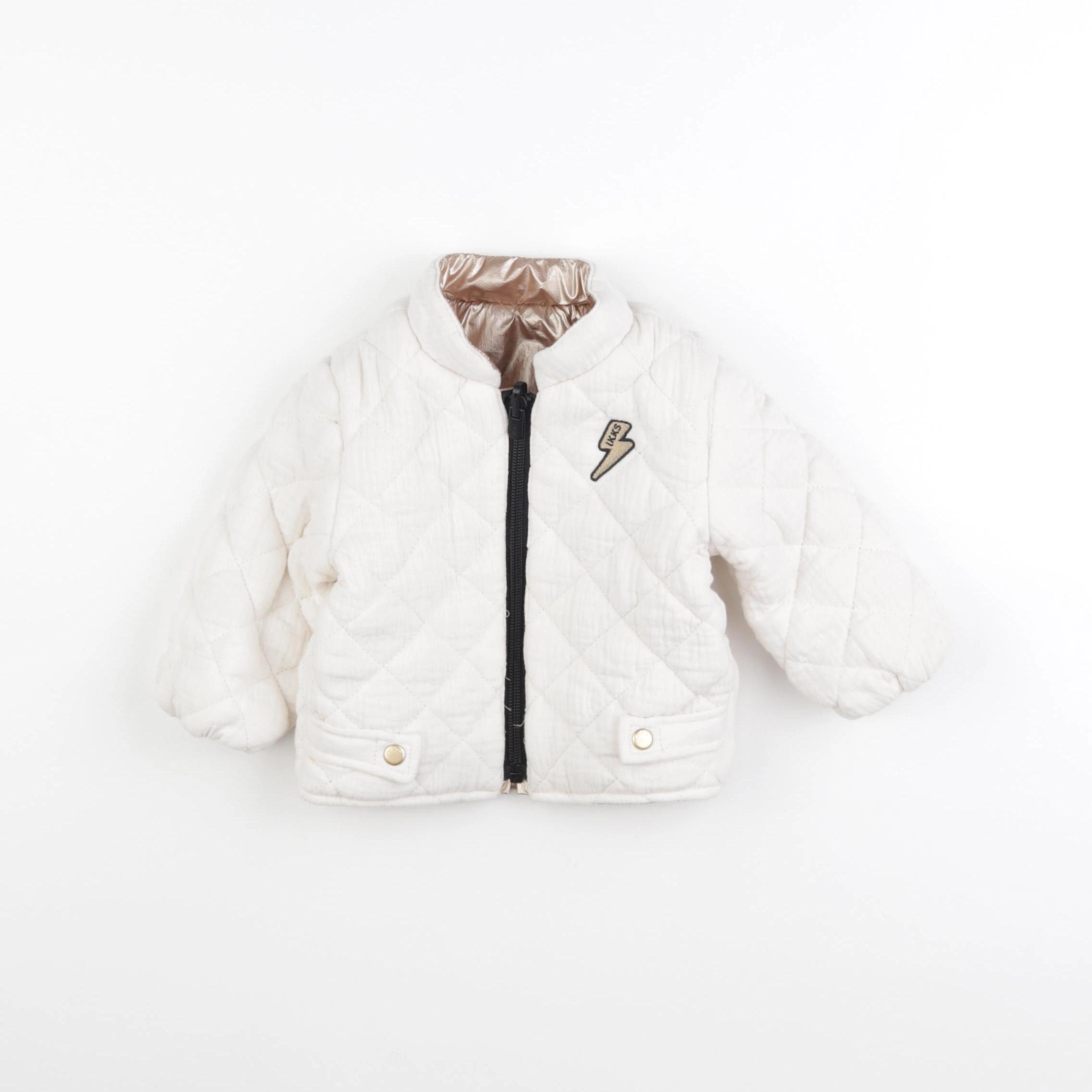 IKKS - veste réversible beige, or - 6 mois