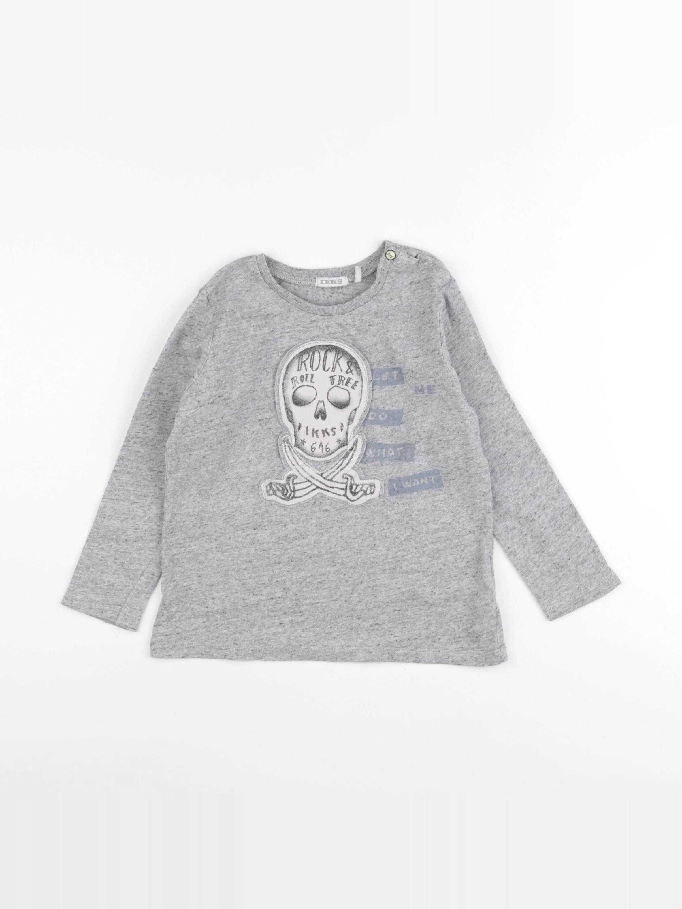IKKS - tee-shirt gris - 3 ans