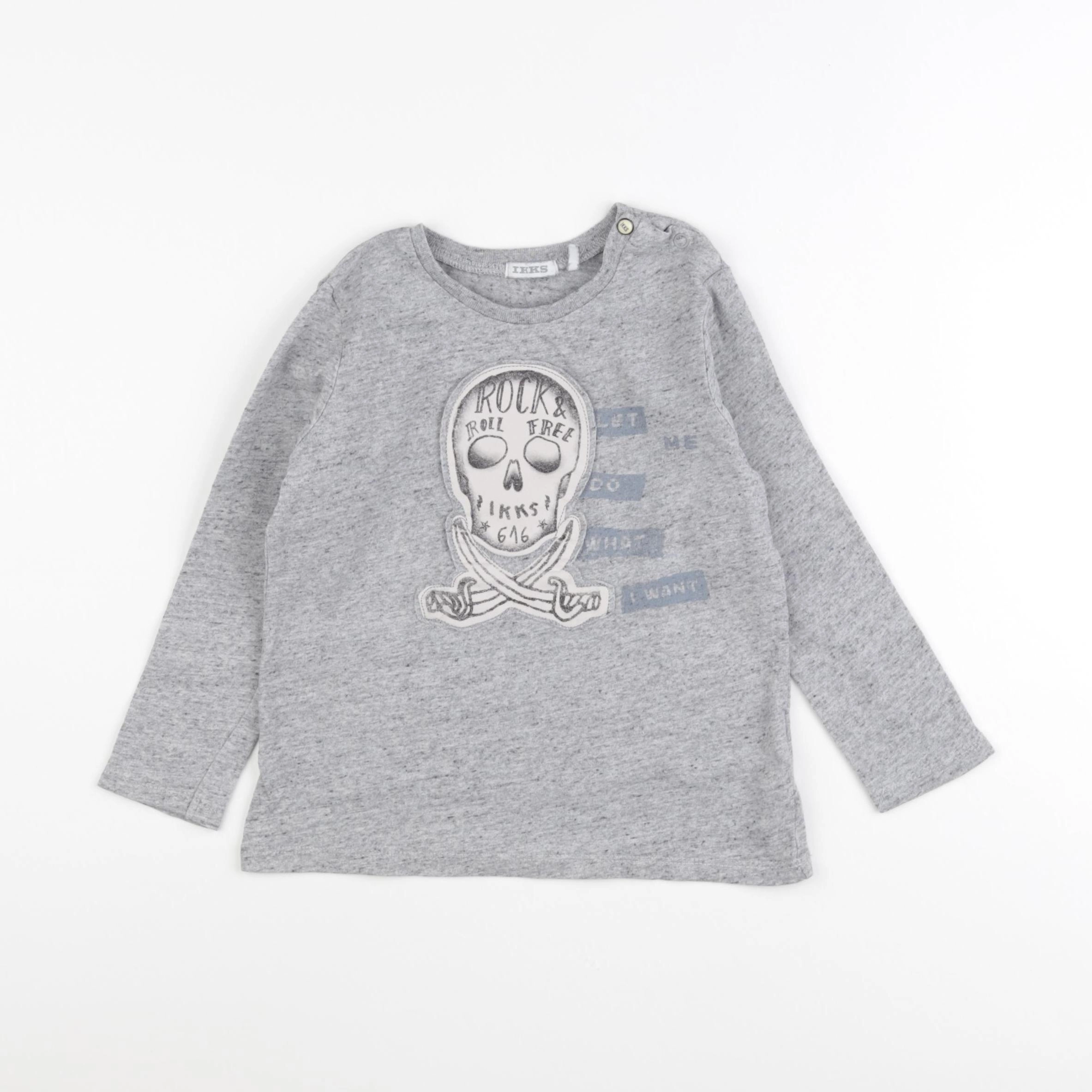 IKKS - tee-shirt gris - 3 ans