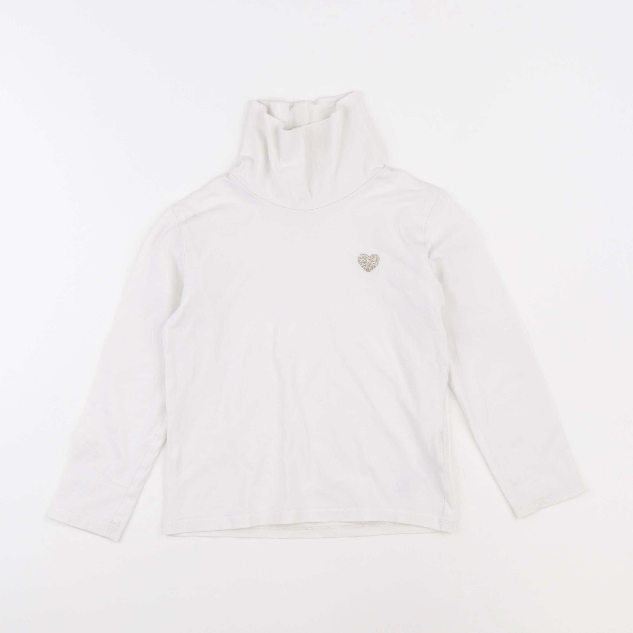 Vertbaudet - sous-pull blanc - 6 ans