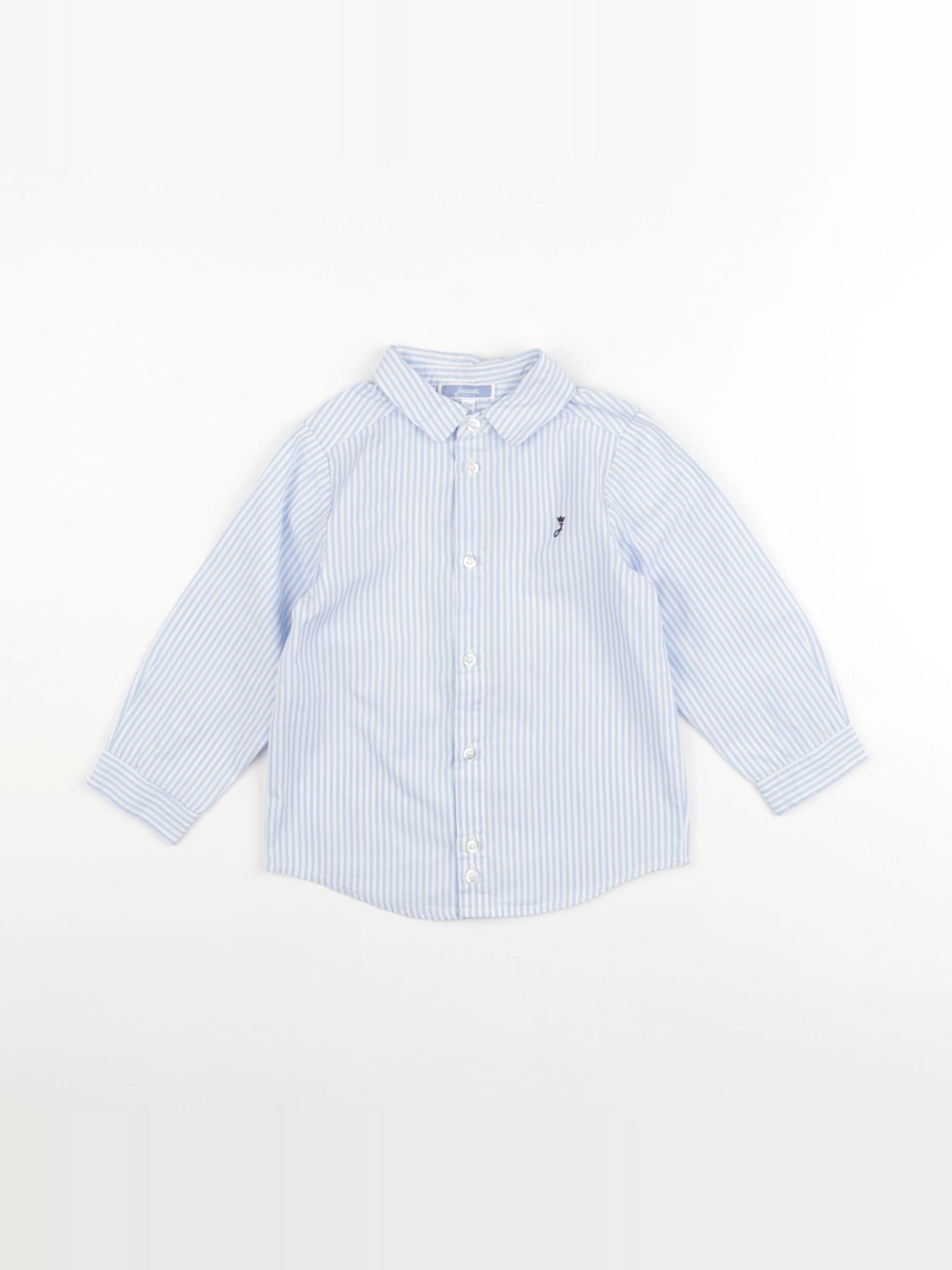 Jacadi - chemise blanc, bleu - 24 mois