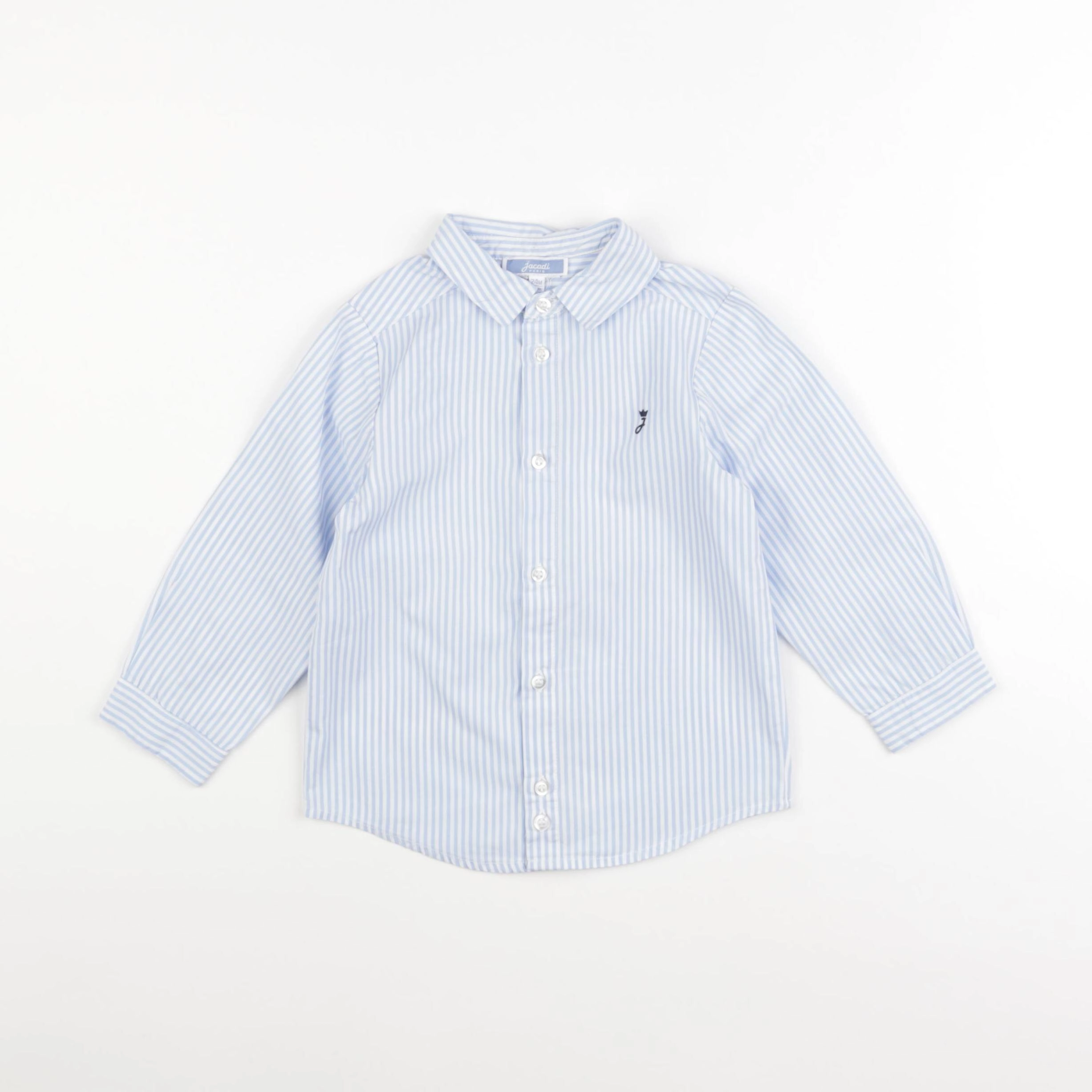 Jacadi - chemise blanc, bleu - 24 mois