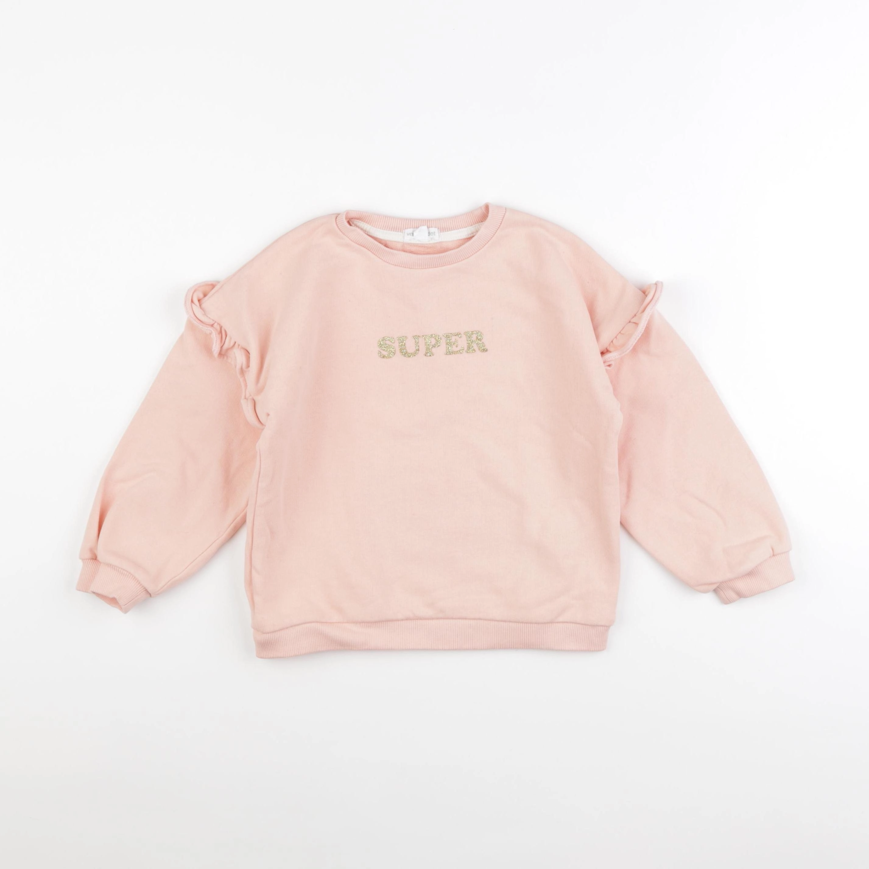 Vertbaudet - sweat rose - 6 ans