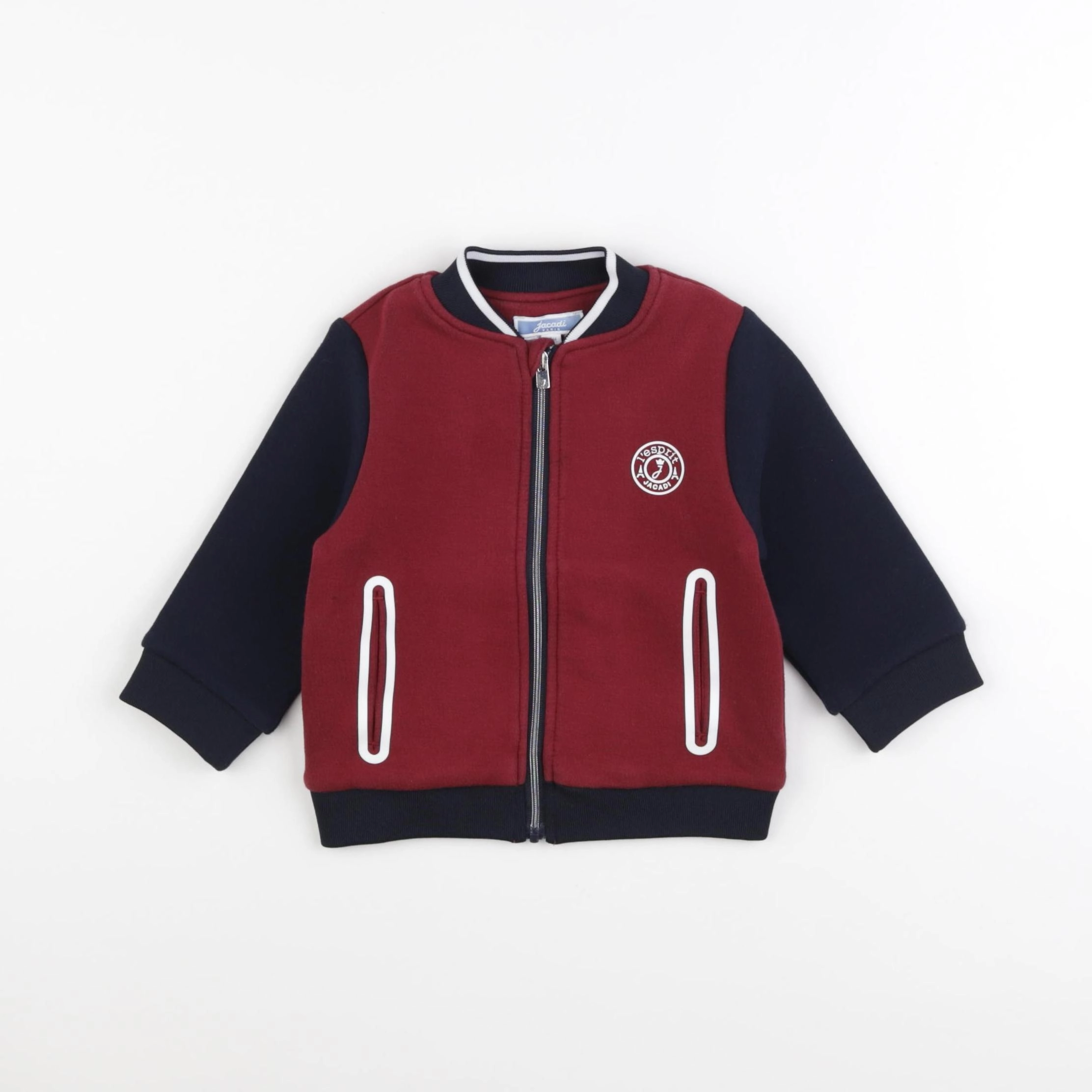 Jacadi - sweat bleu, rouge - 12 mois