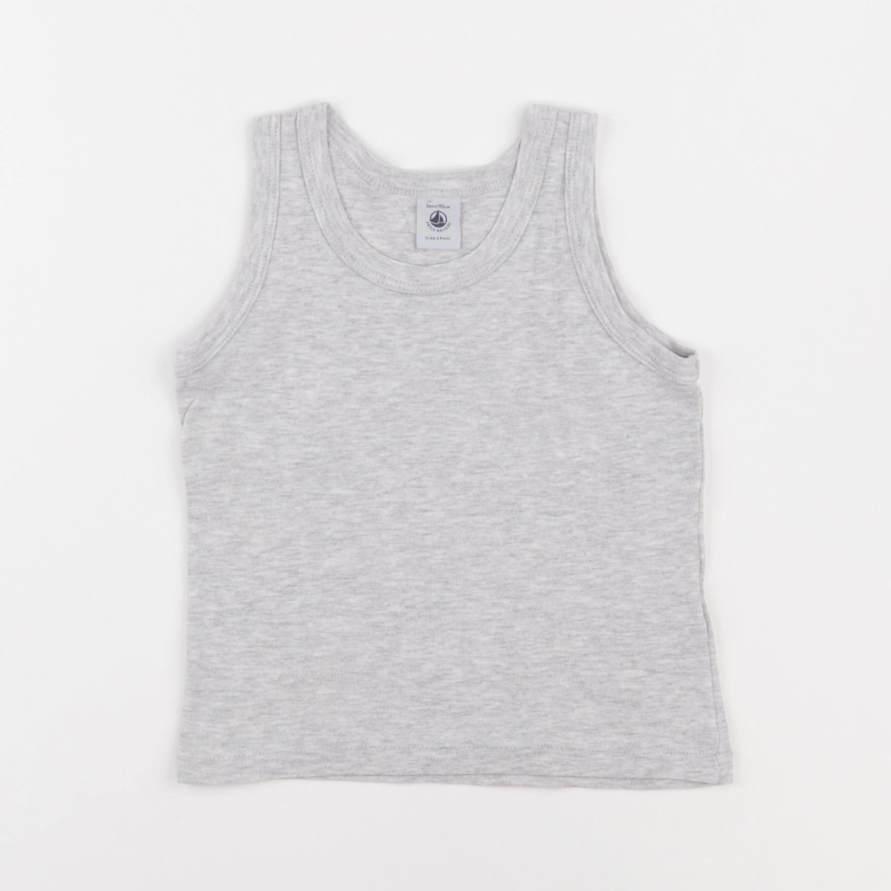 Petit Bateau - maillot de corps gris - 3 ans