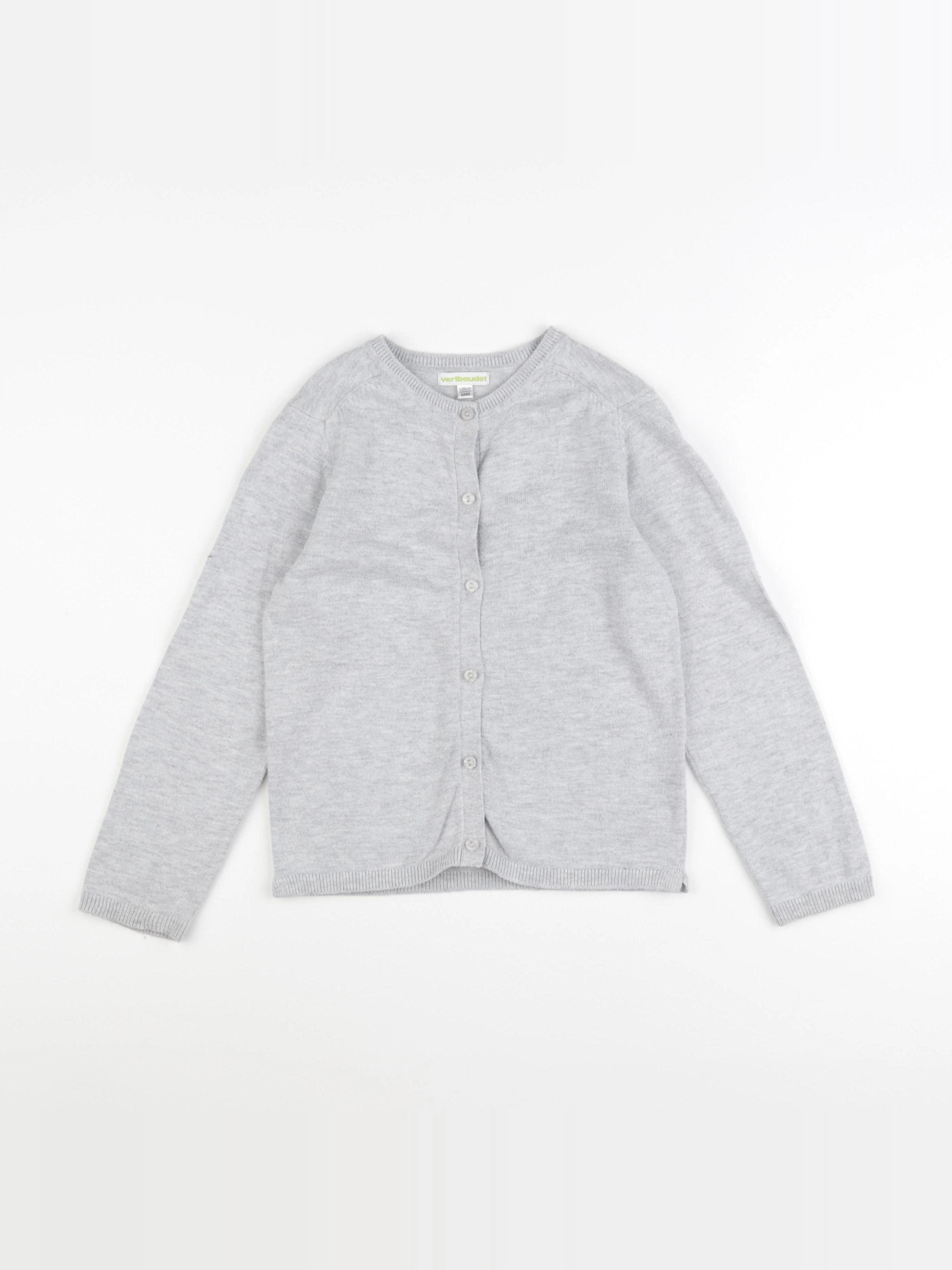 Vertbaudet - gilet gris - 8 ans