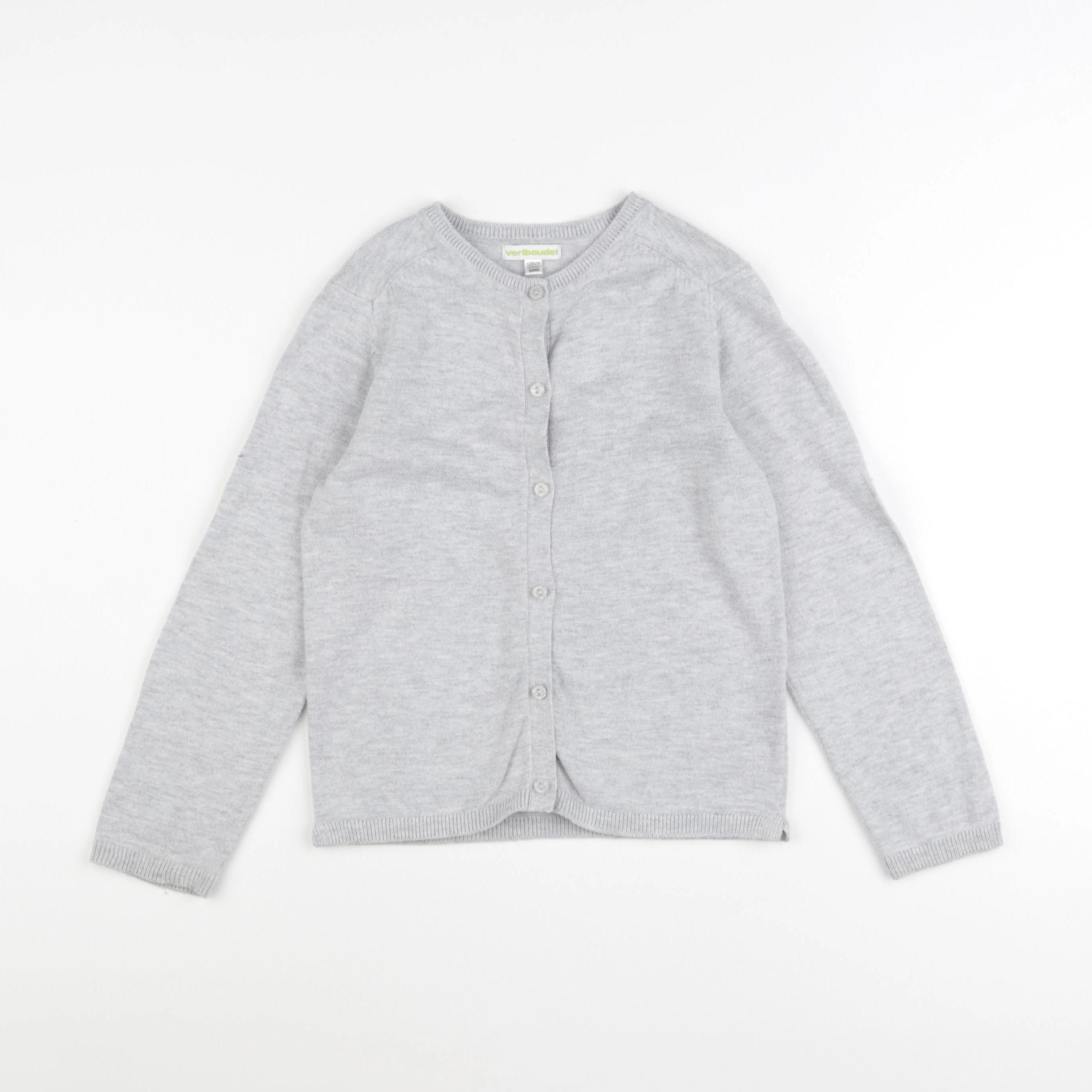 Vertbaudet - gilet gris - 8 ans