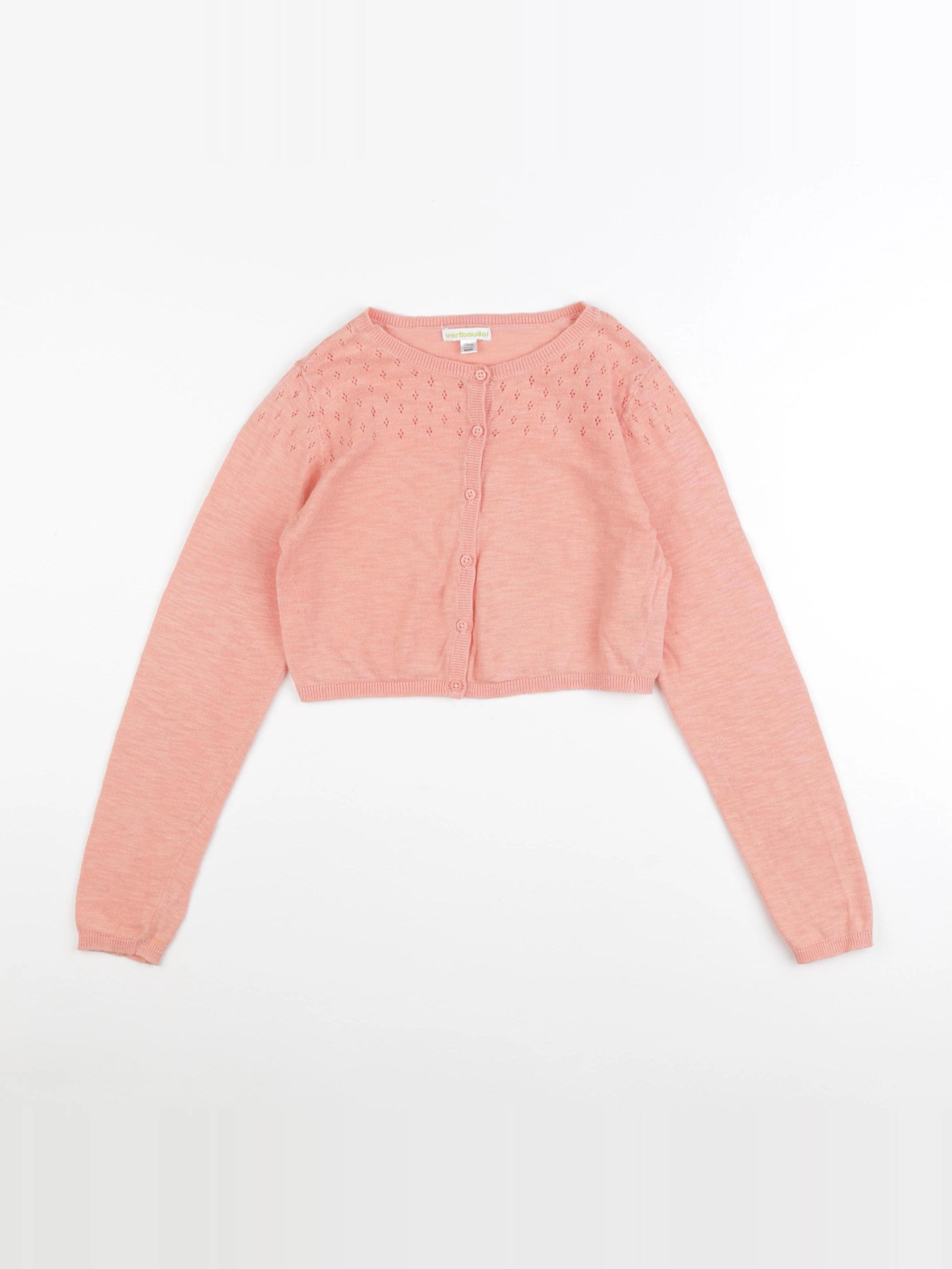 Vertbaudet - gilet rose - 8 ans
