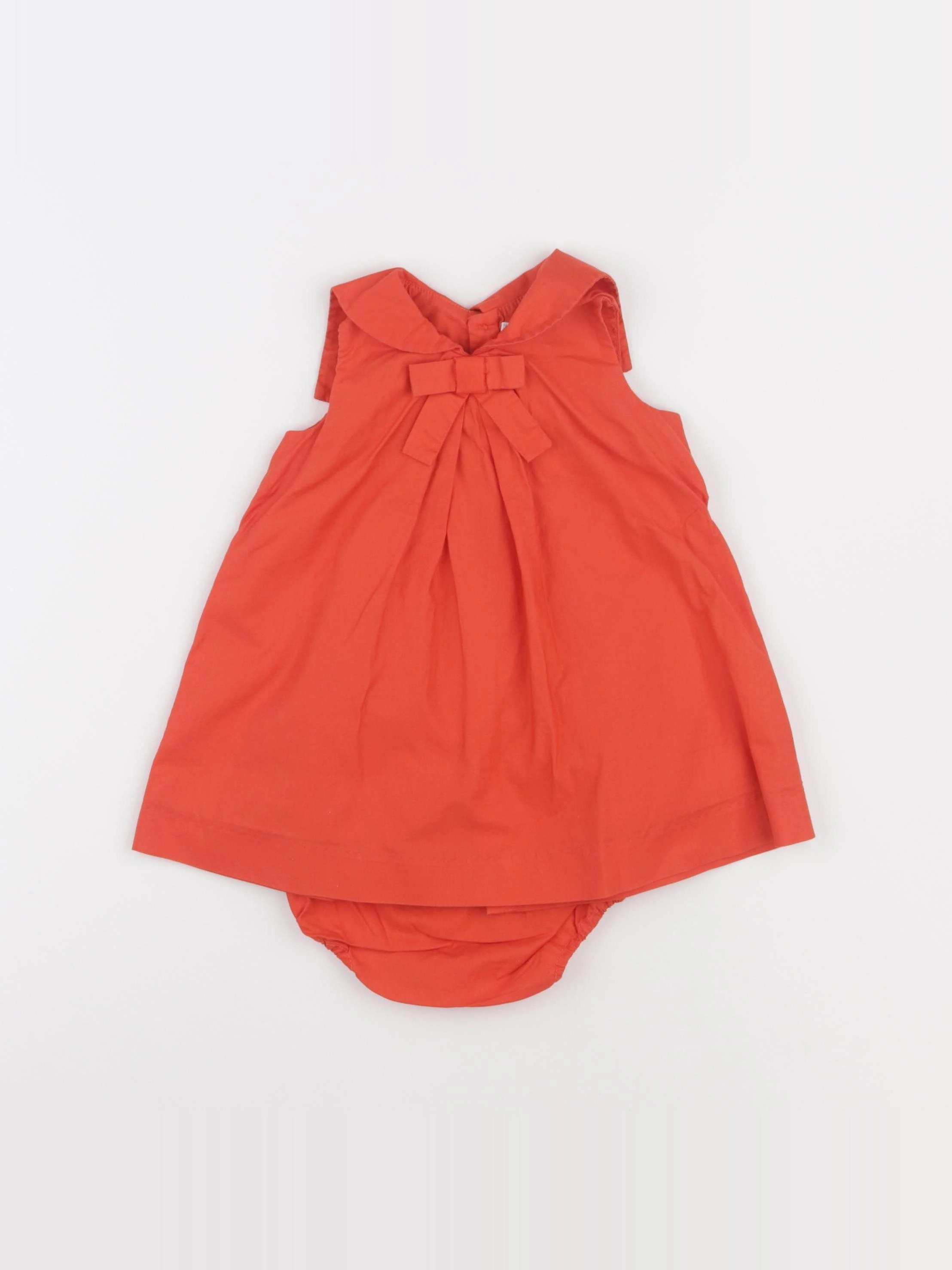 Jacadi - robe orange - 6 mois