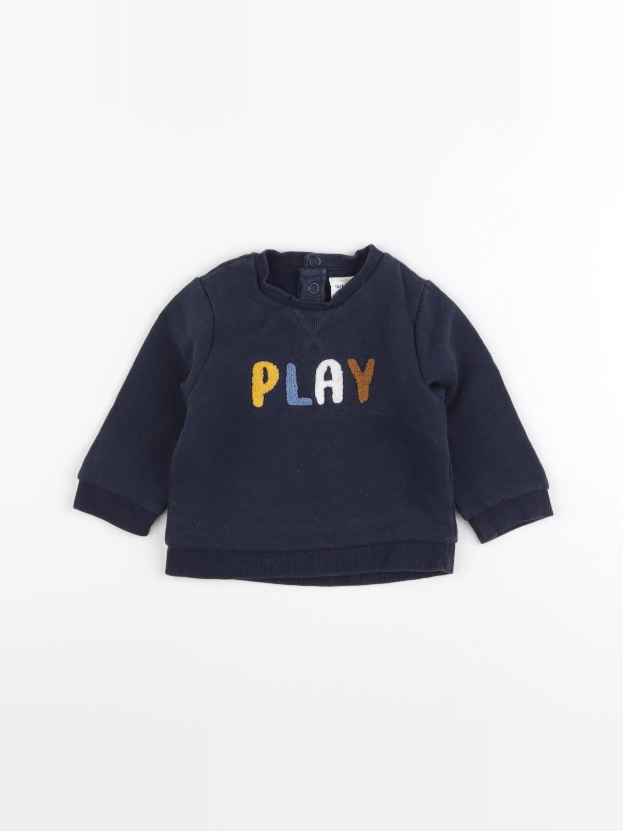 Tape à l'oeil - sweat bleu - 9 mois