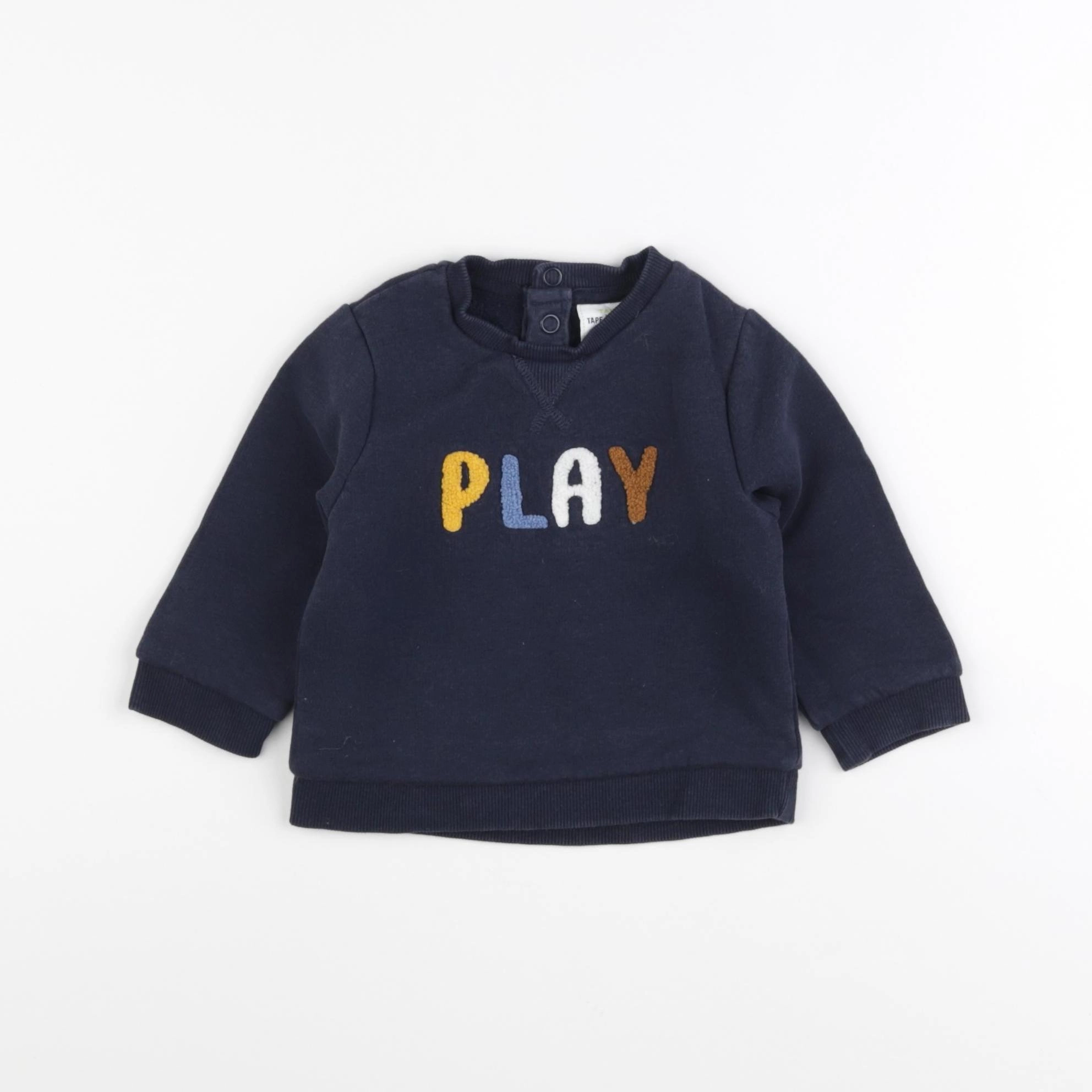 Tape à l'oeil - sweat bleu - 9 mois