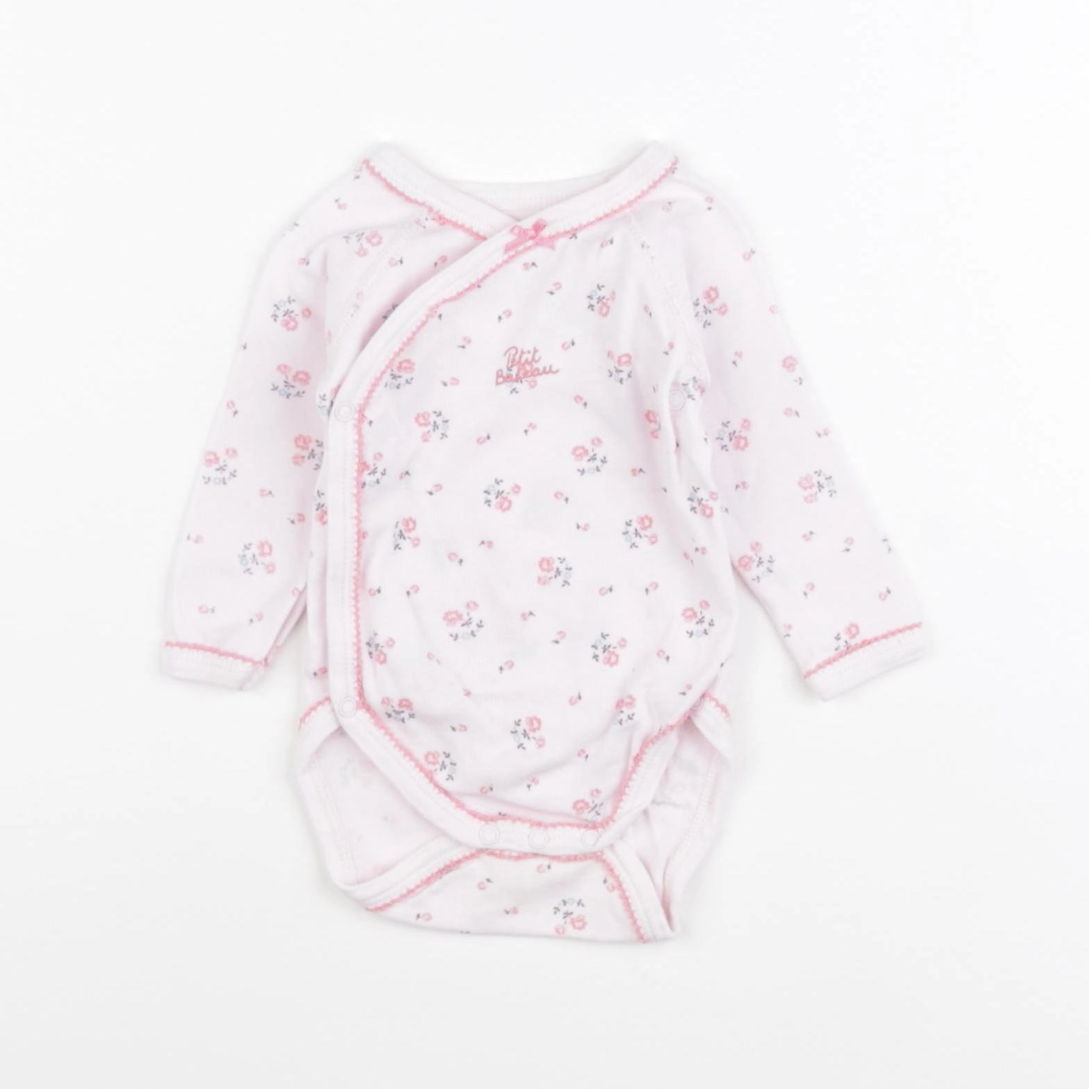 Petit Bateau - body rose - 3 mois