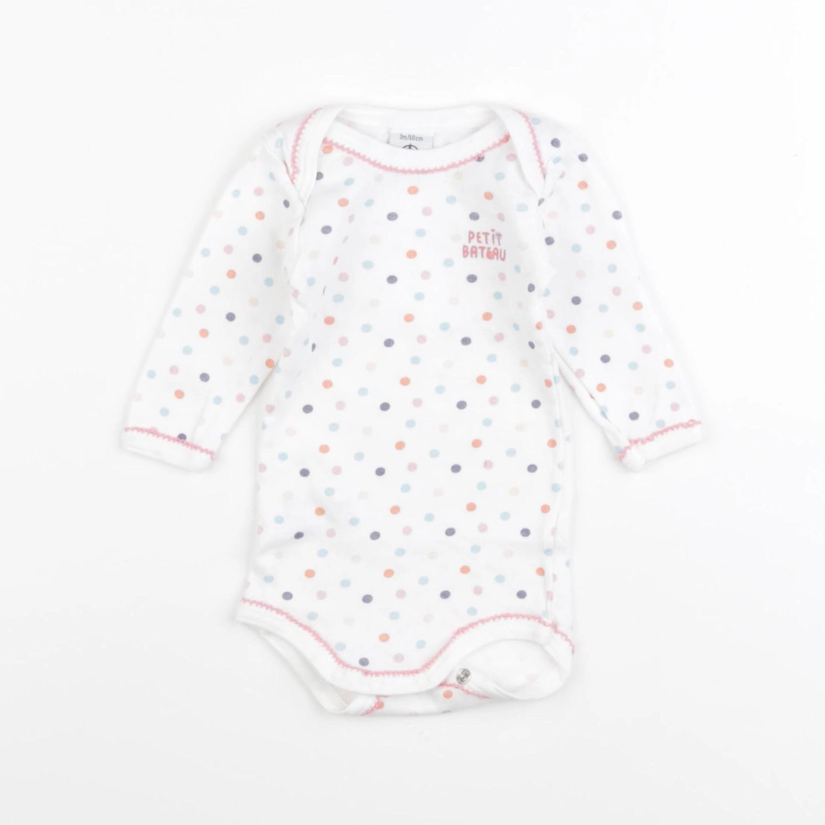 Petit Bateau - body blanc - 3 mois