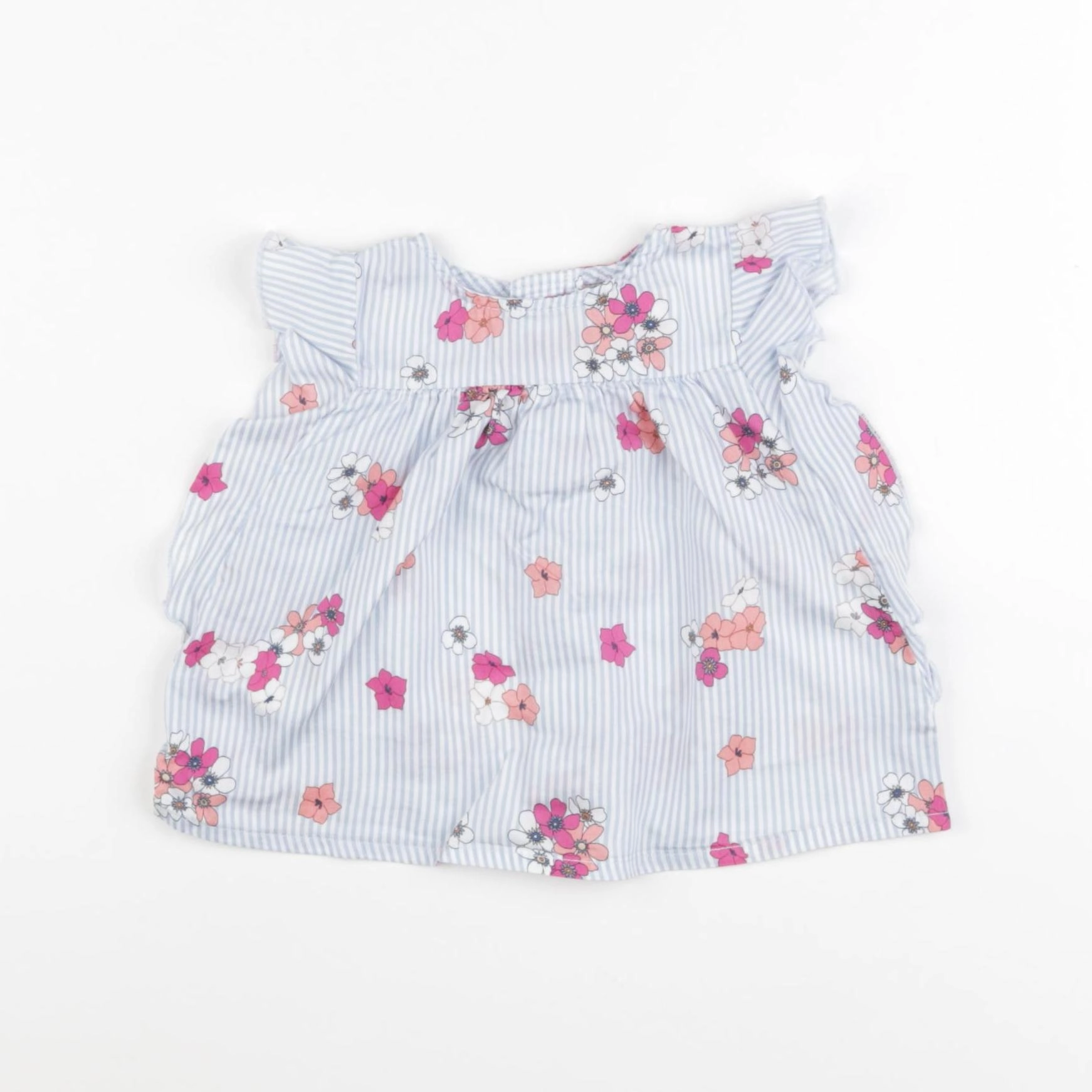 Zara - blouse bleu - 6/9 mois