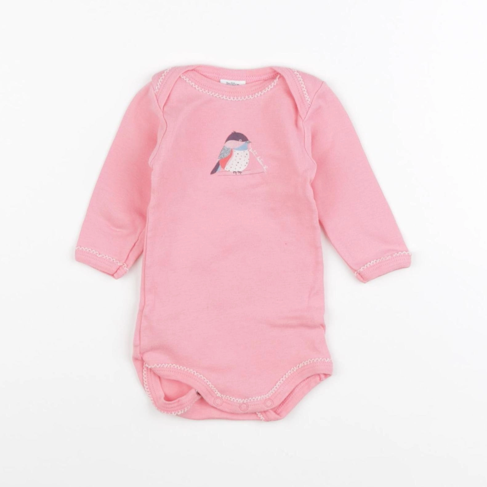 Petit Bateau - body rose - 3 mois