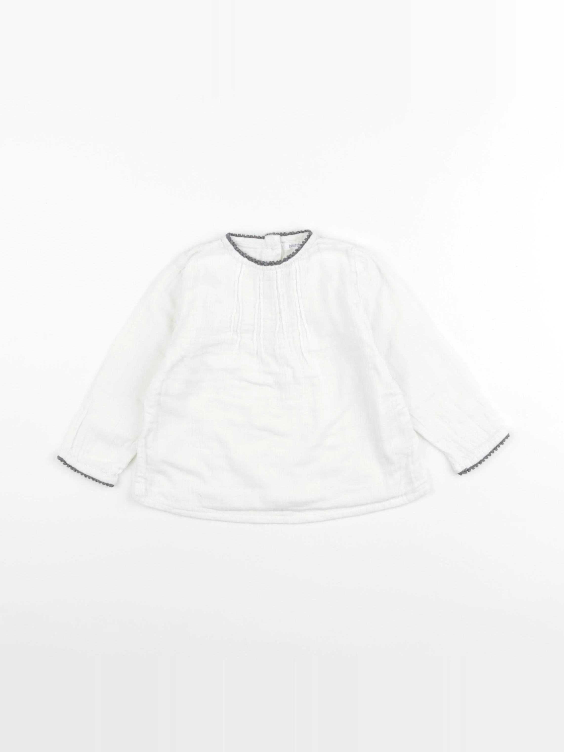 Boutchou - blouse blanc - 12 mois