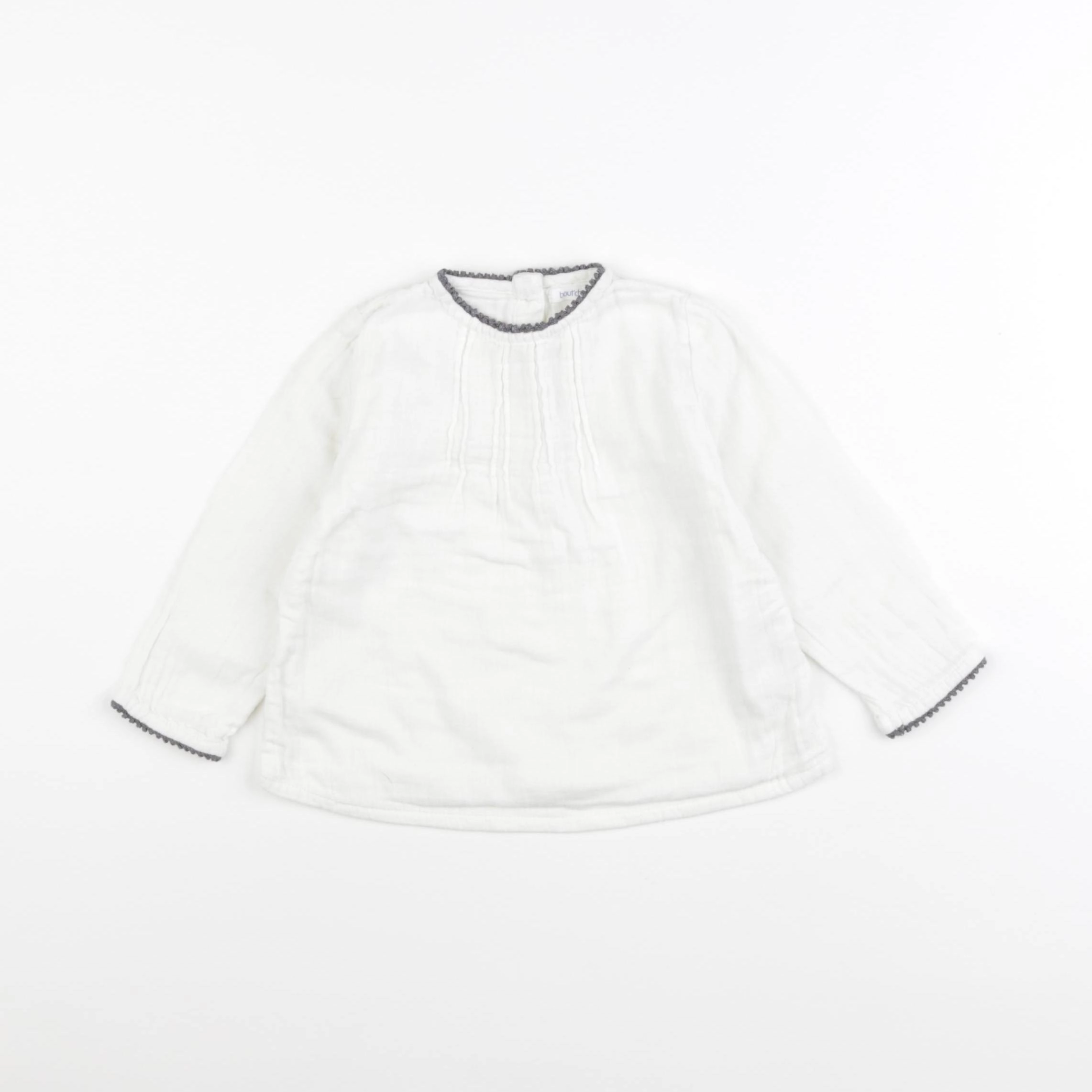 Boutchou - blouse blanc - 12 mois