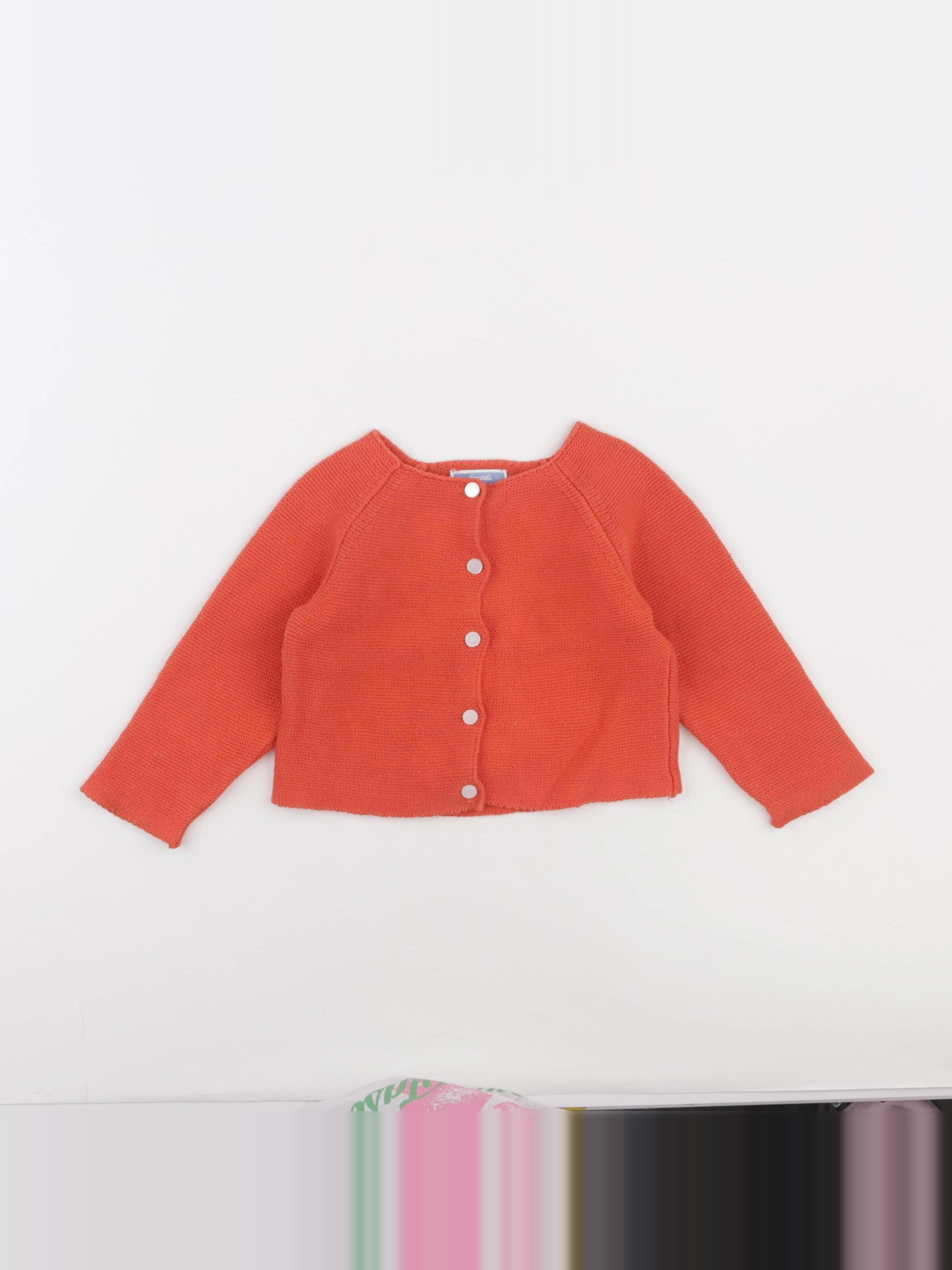 Jacadi - gilet orange - 12 mois