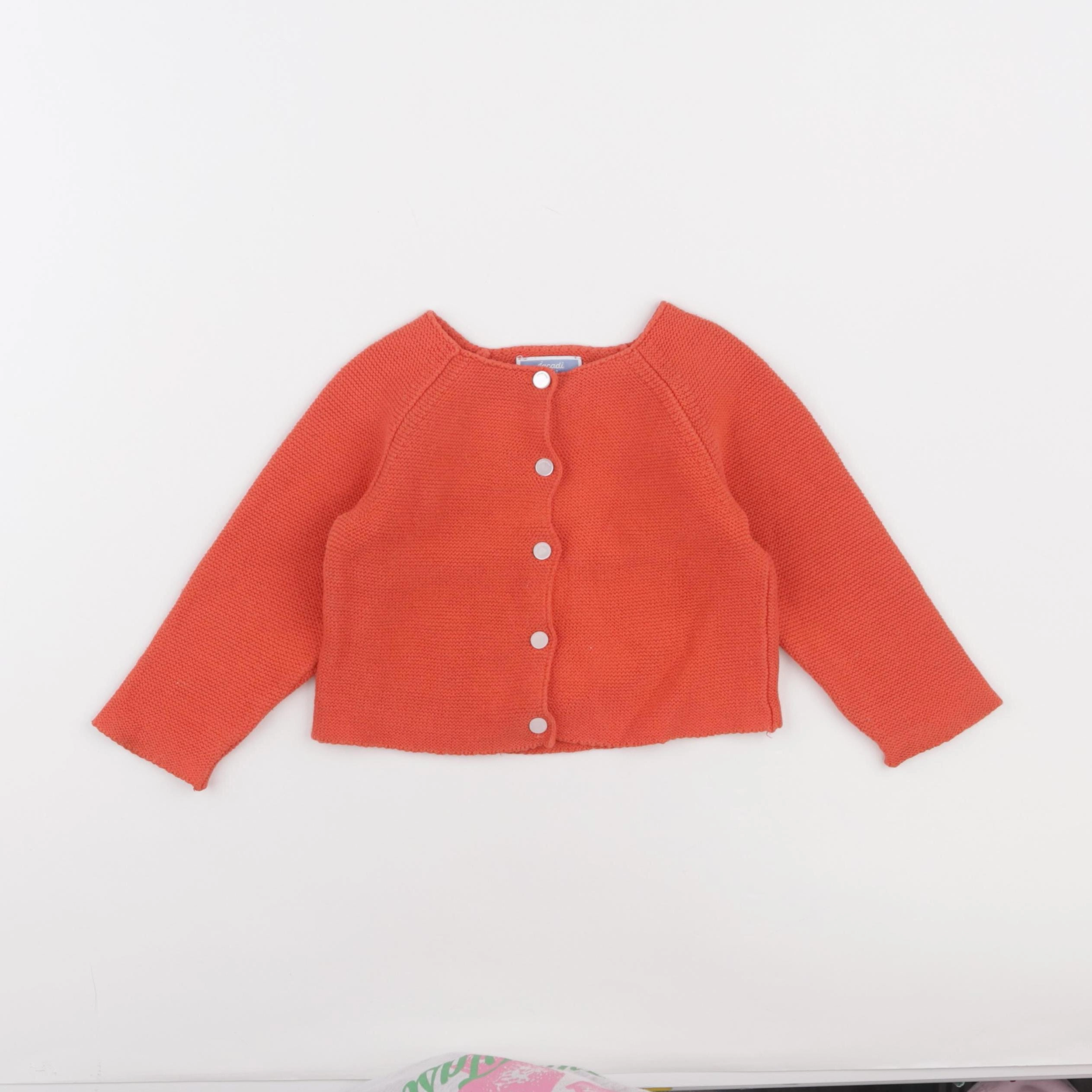 Jacadi - gilet orange - 12 mois