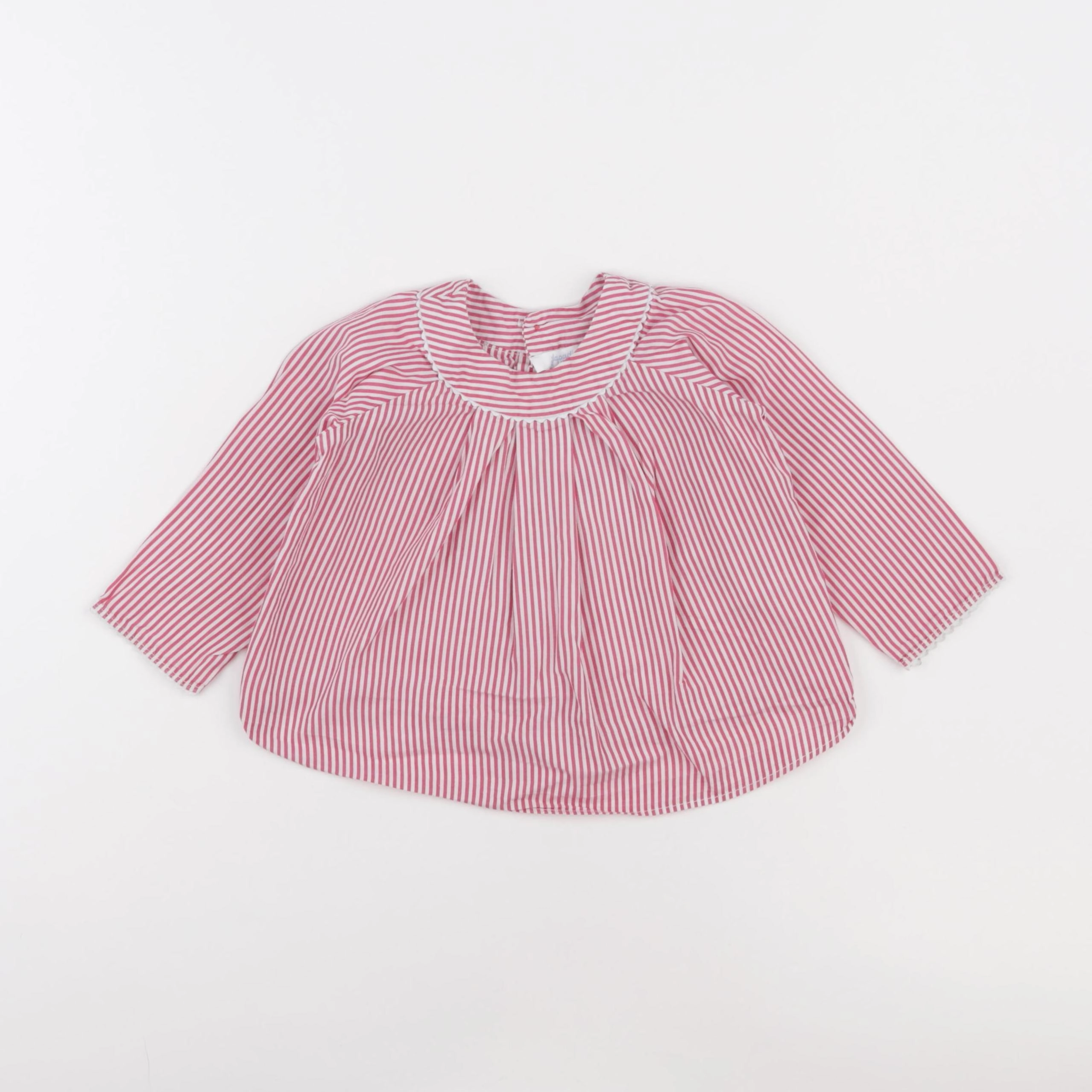 Jacadi - blouse rose, blanc - 18 mois