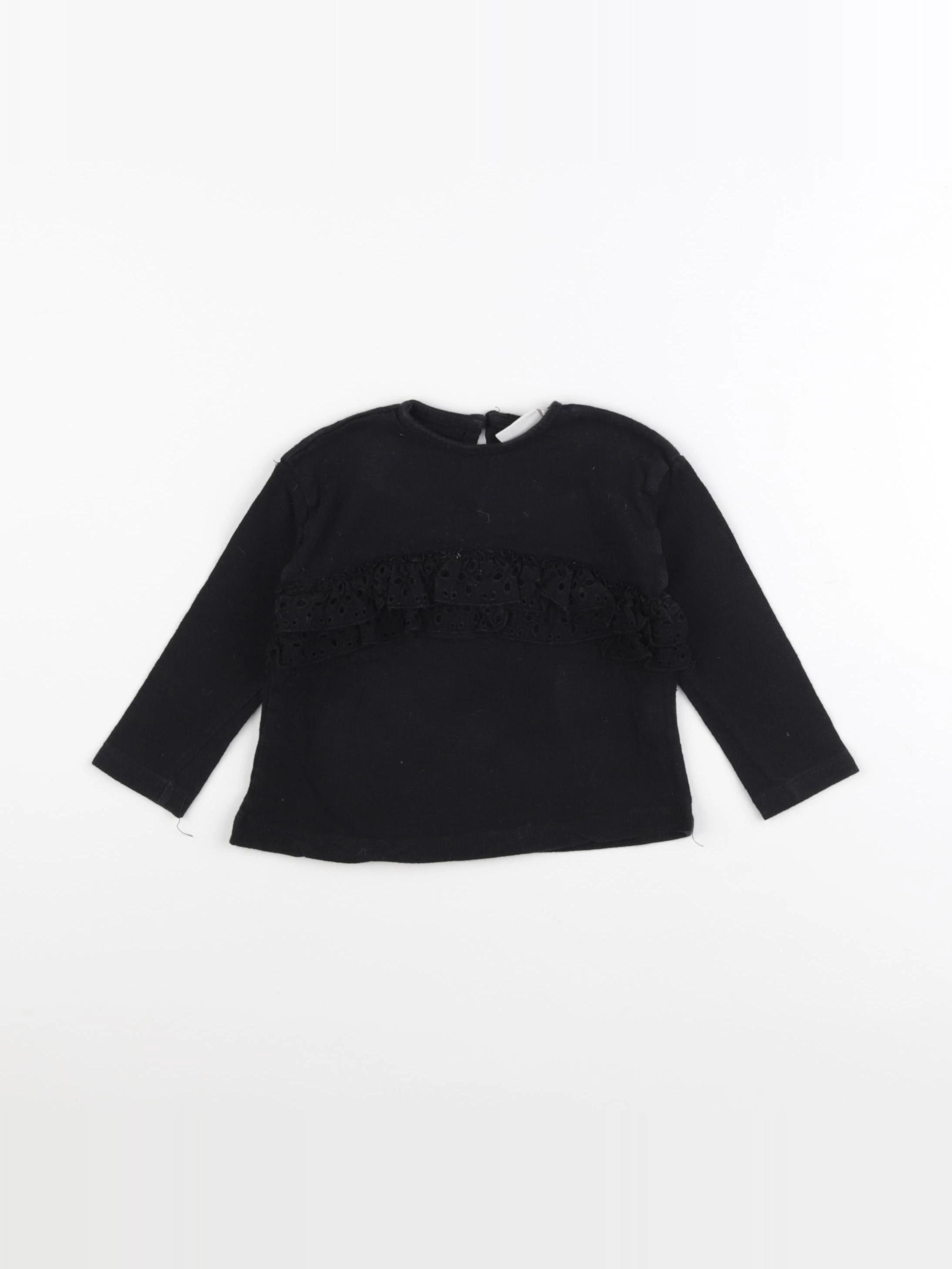 Zara - tee-shirt noir - 9/12 mois
