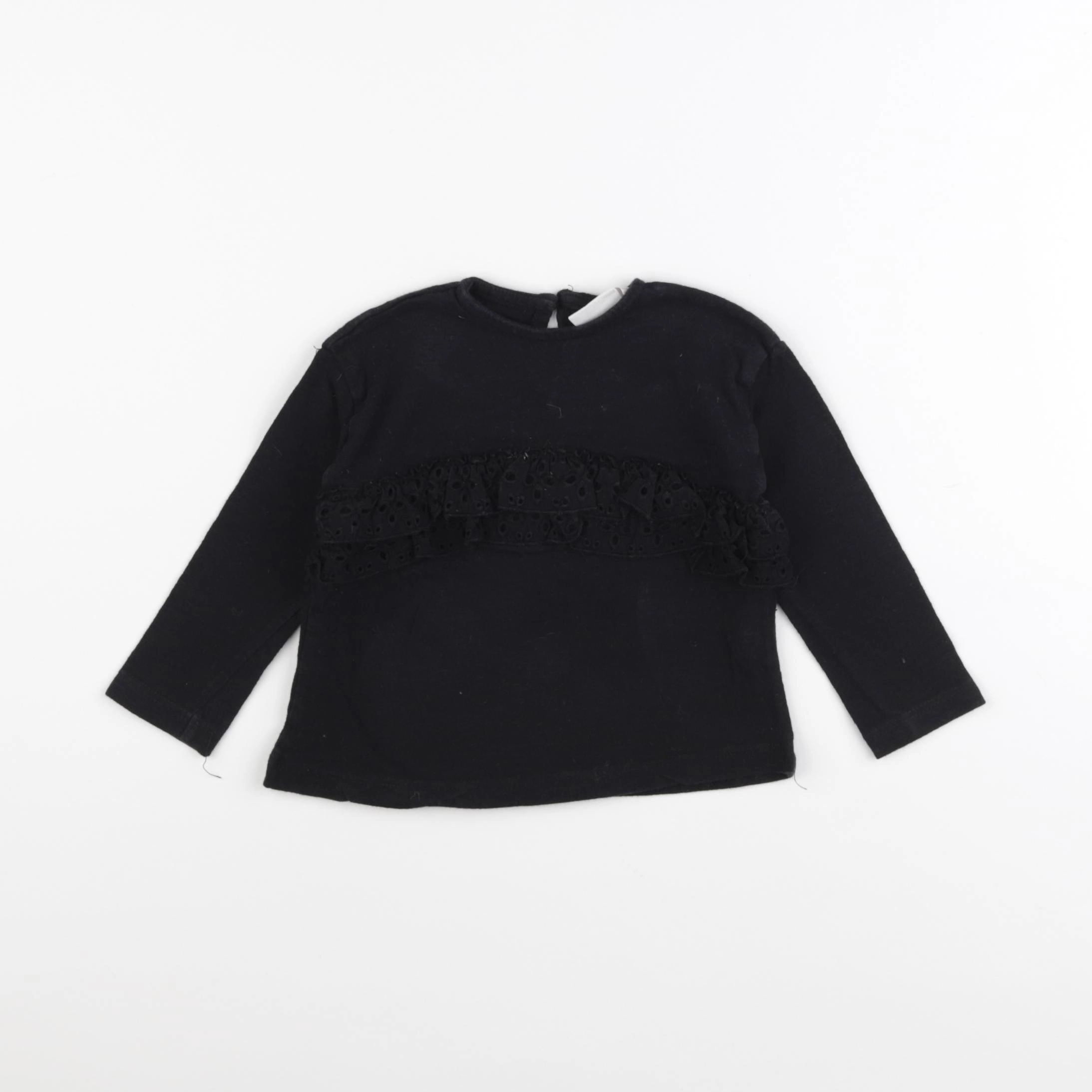 Zara - tee-shirt noir - 9/12 mois