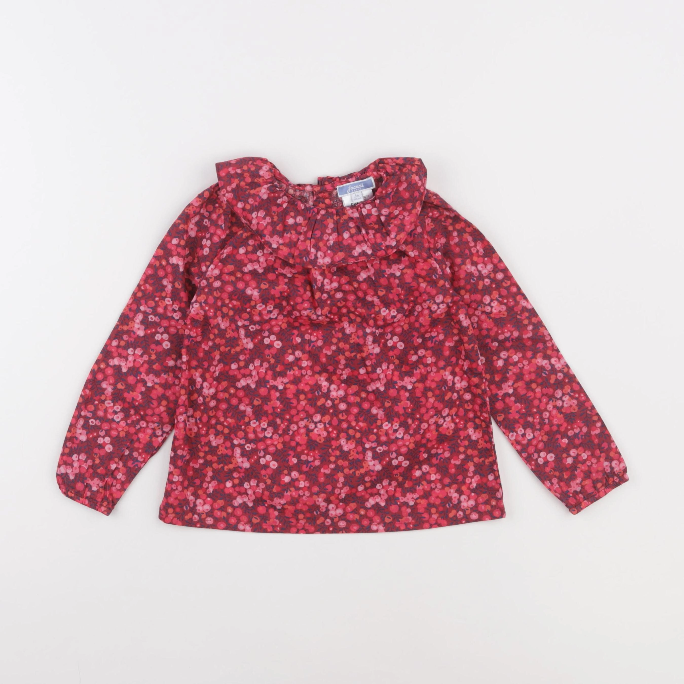 Jacadi - blouse liberty rouge, rose - 4 ans
