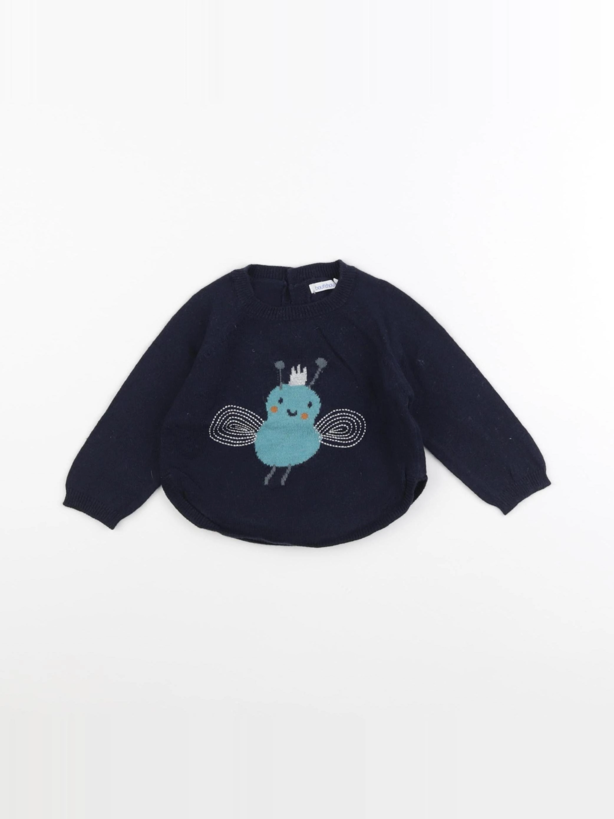 Boutchou - pull bleu - 6 mois