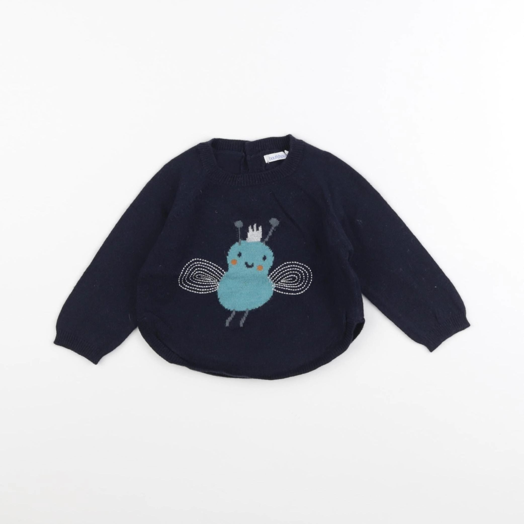 Boutchou - pull bleu - 6 mois