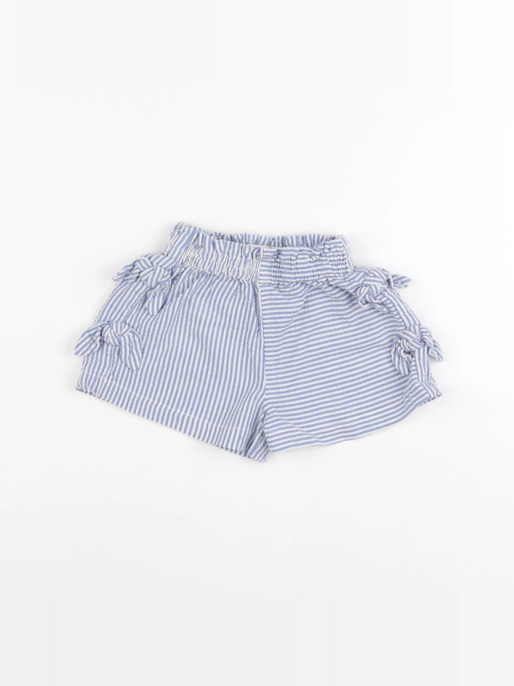 Zara - short bleu - 6/9 mois