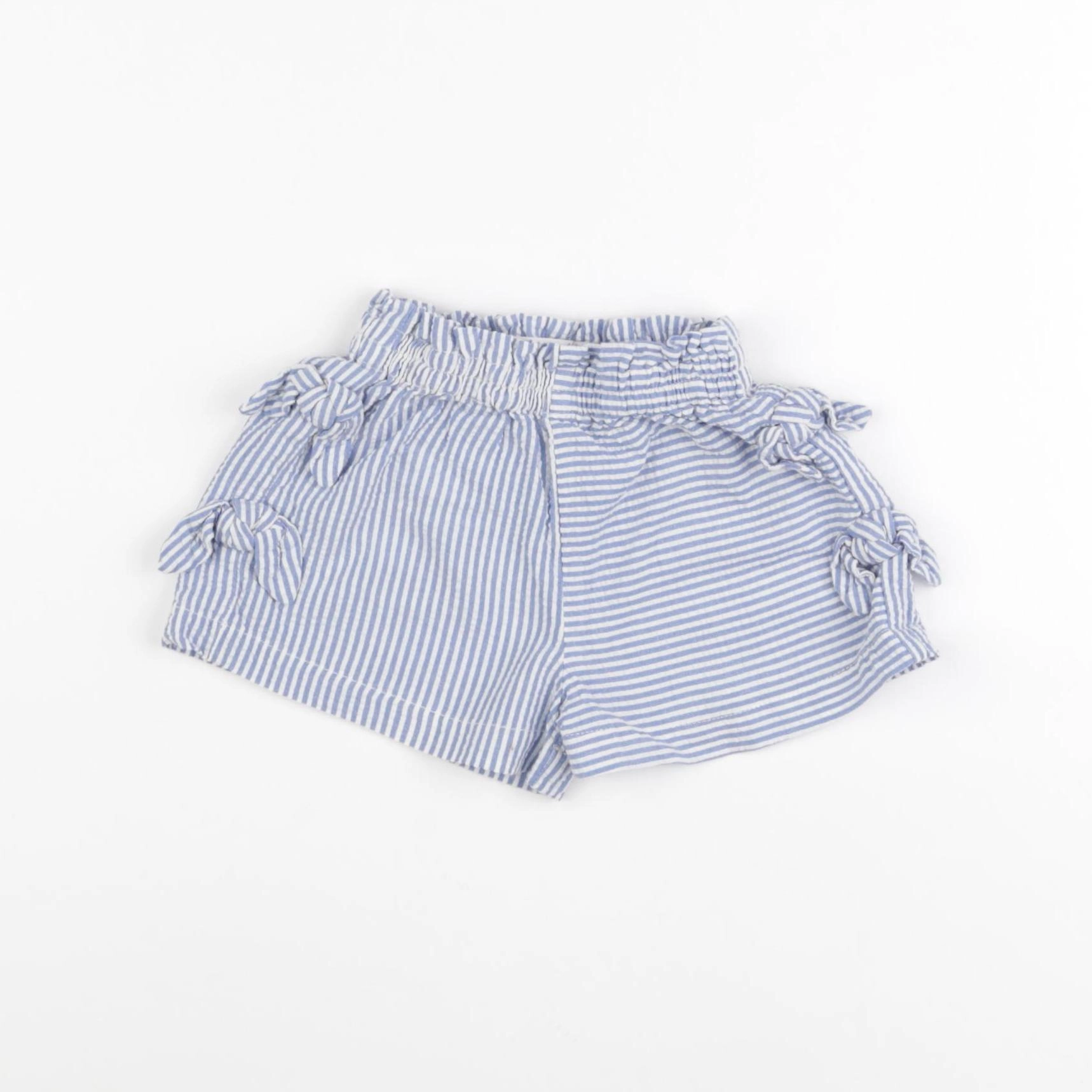 Zara - short bleu - 6/9 mois