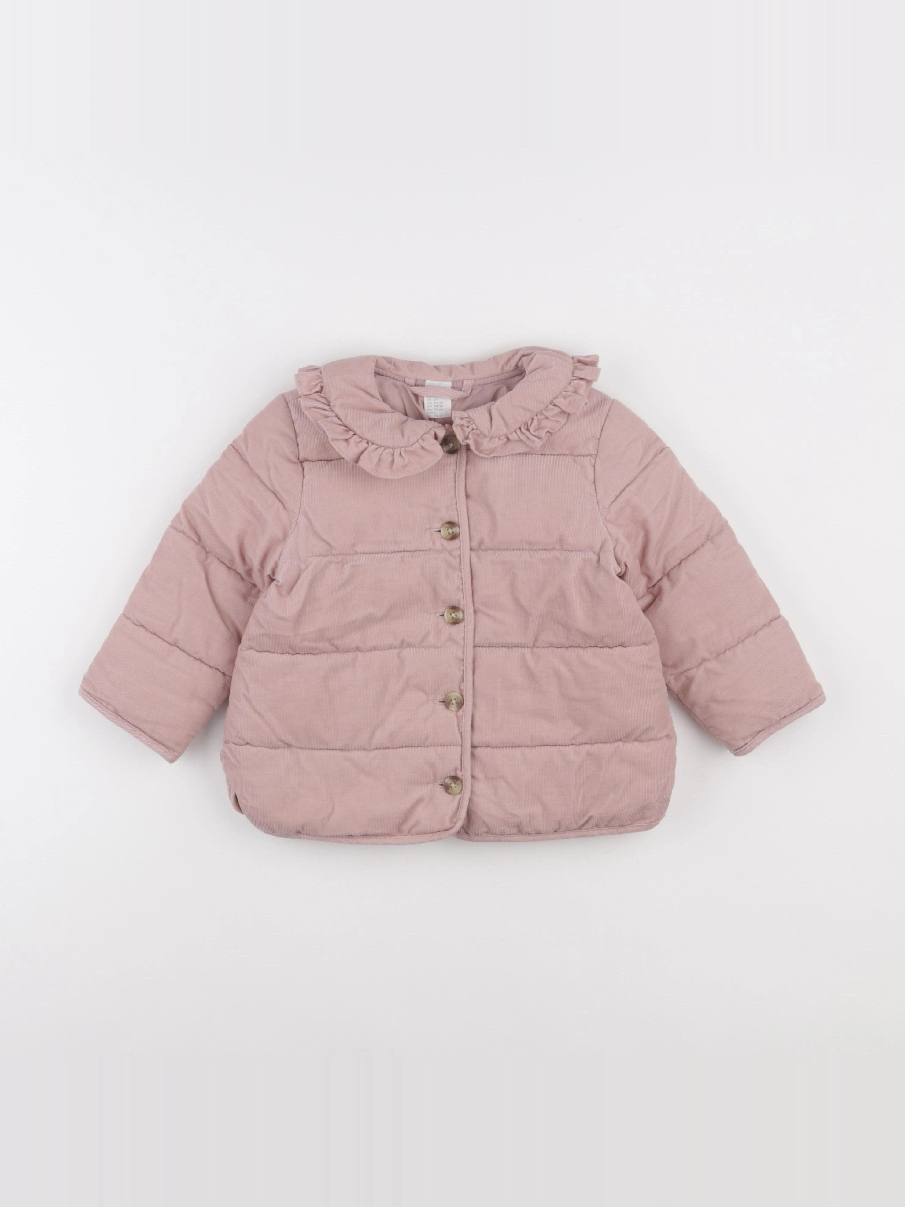 H&M - doudoune rose - 18/24 mois